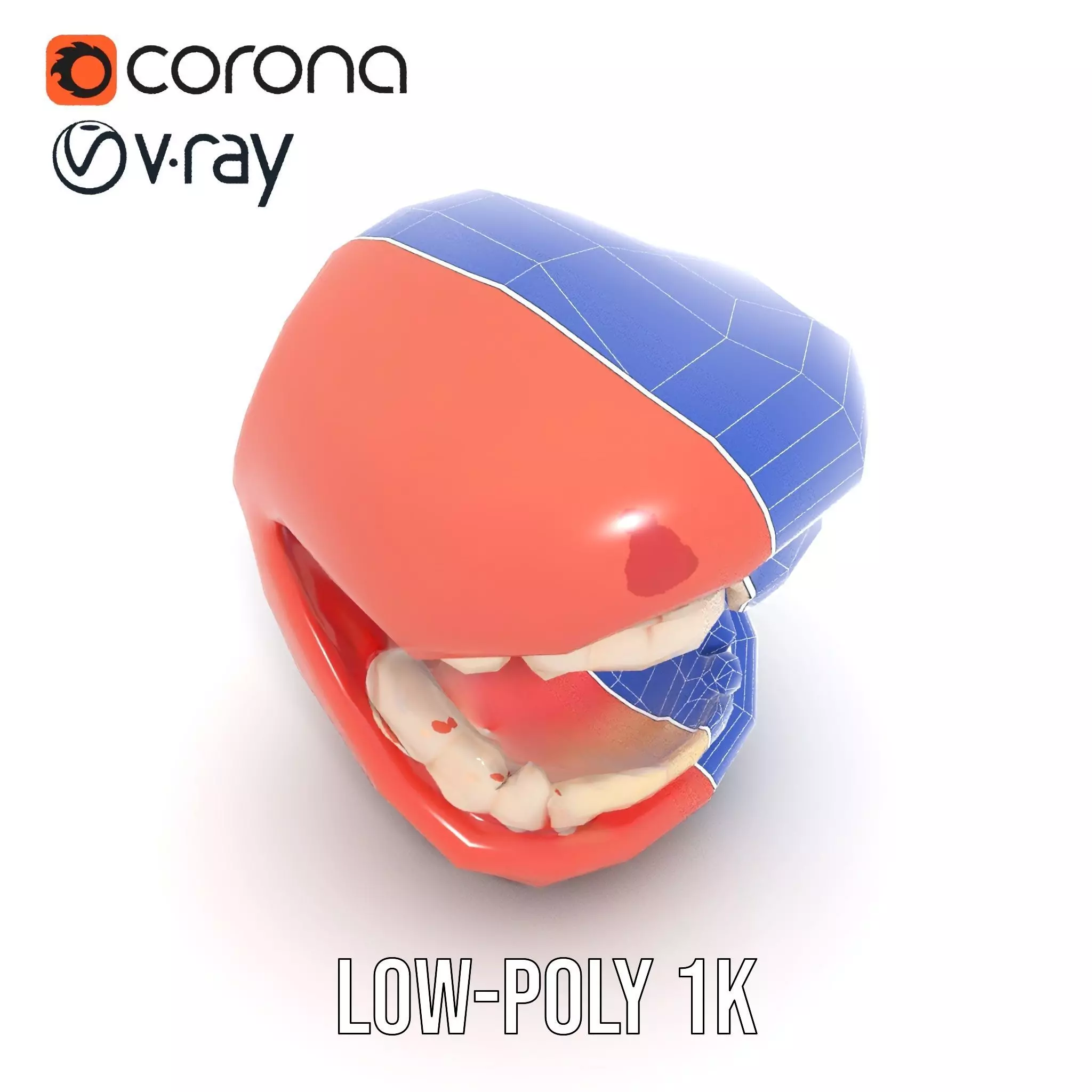 Realistic Teeth and Gums model pack Low-poly 3D model_30