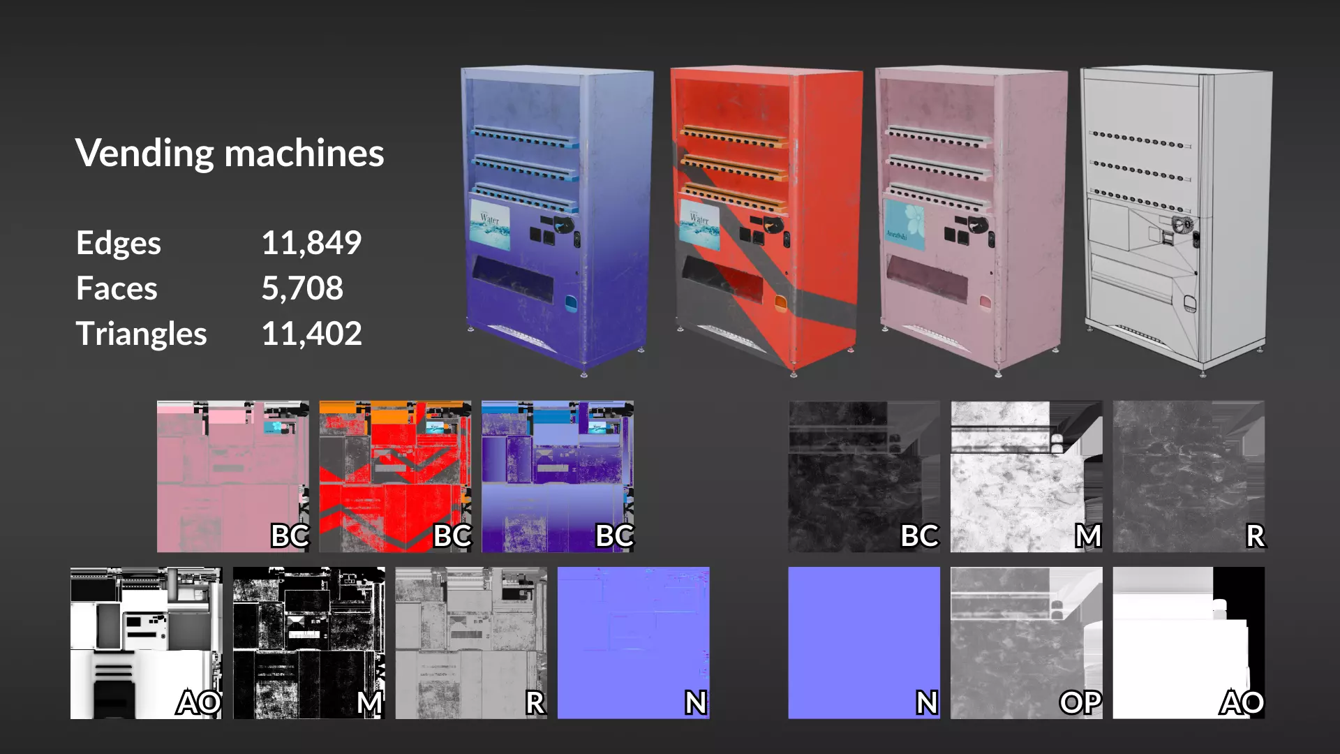 Pack Relaxing in the Park Low-poly 3D model_1