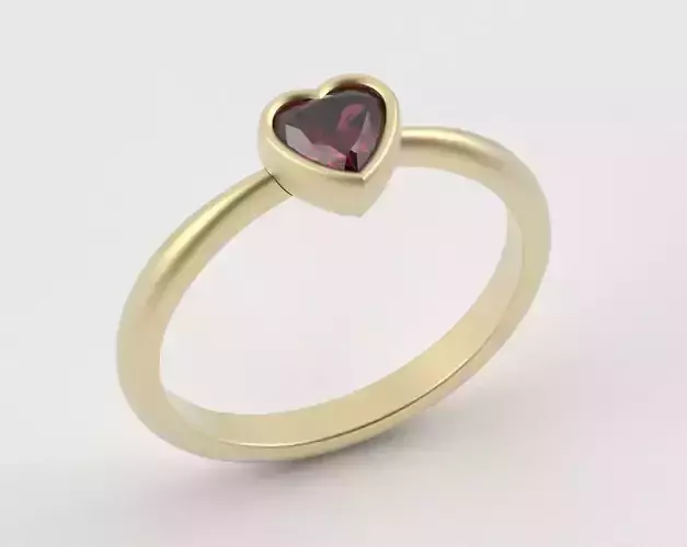 Heart Bezel Ring 