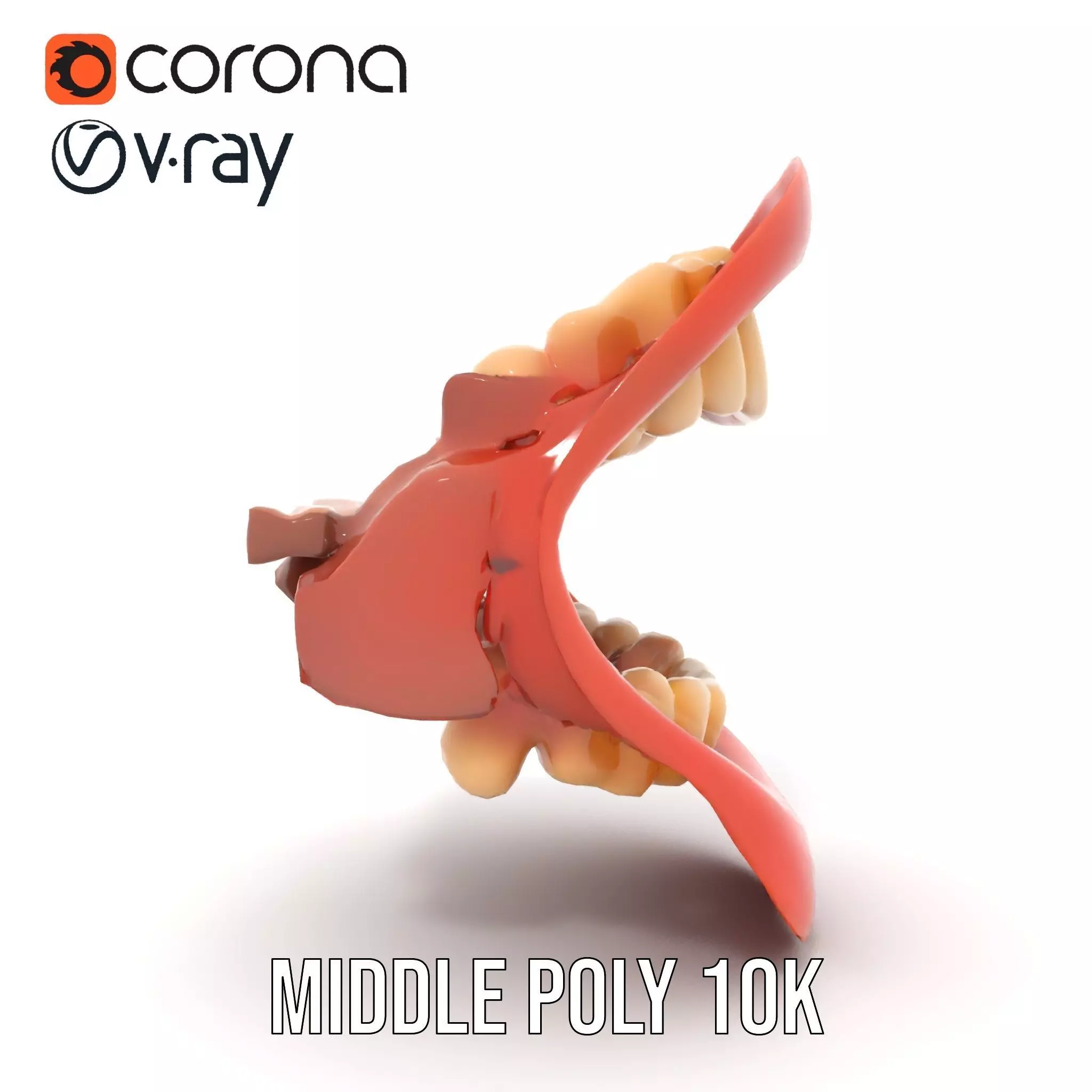 Realistic Human Mouth model pack Low-poly 3D model_19