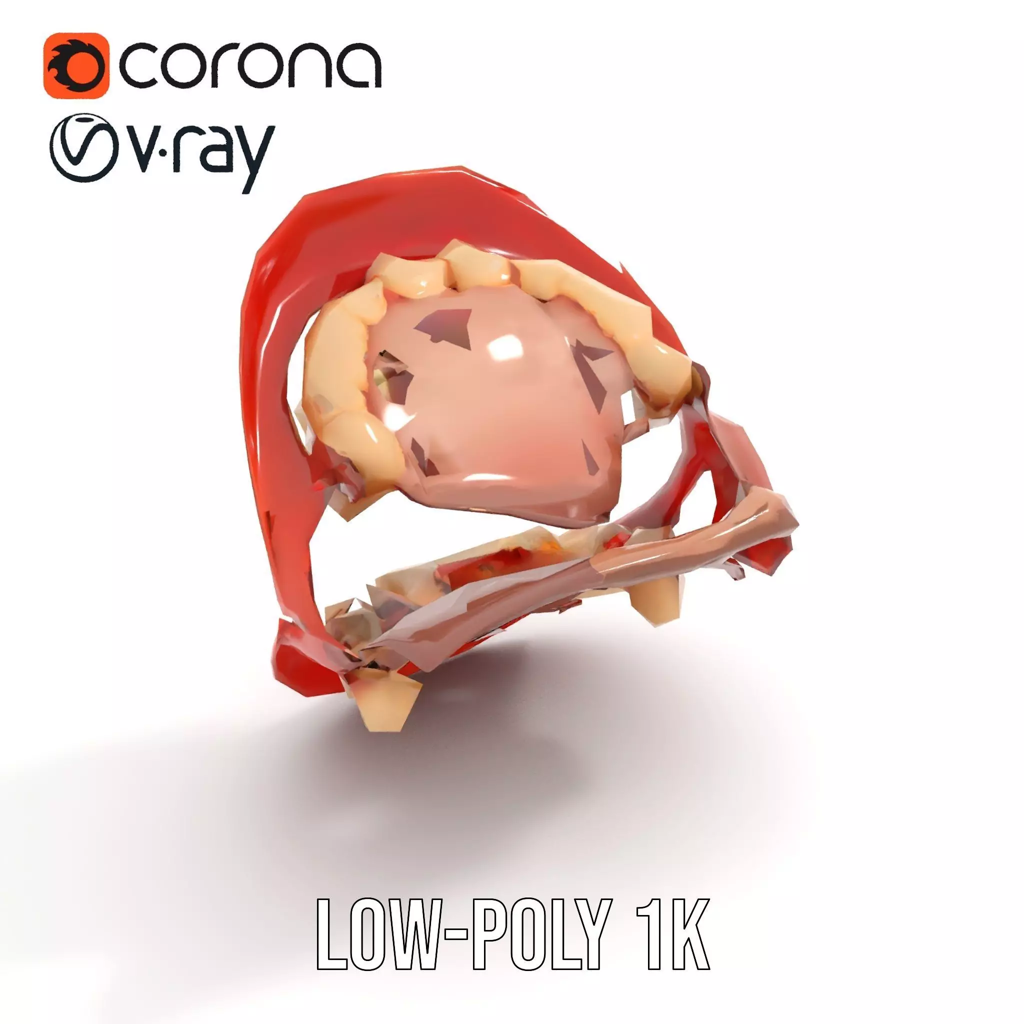 Realistic Human Mouth model pack Low-poly 3D model_20