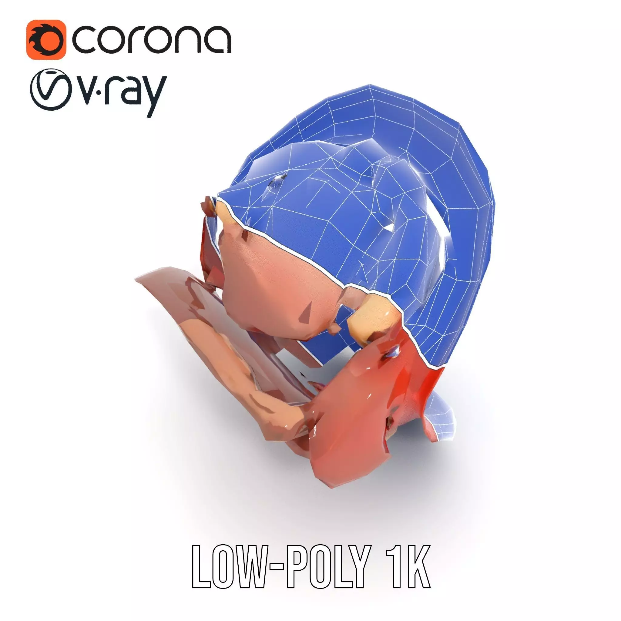 Realistic Human Mouth model pack Low-poly 3D model_31