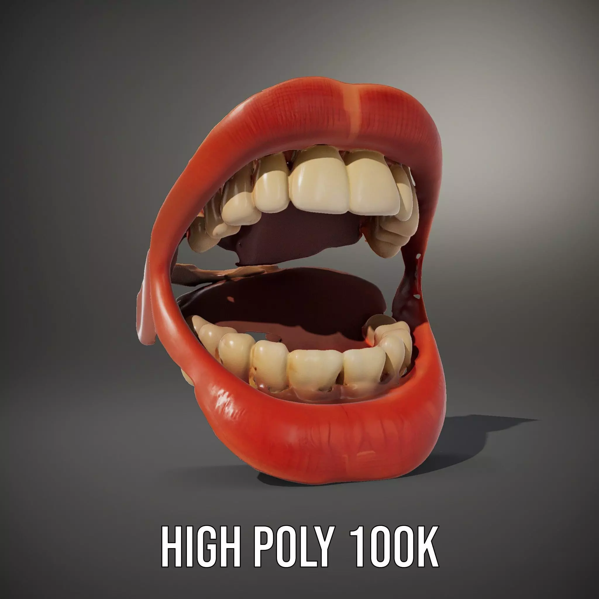 Realistic Human Mouth model pack Low-poly 3D model_8