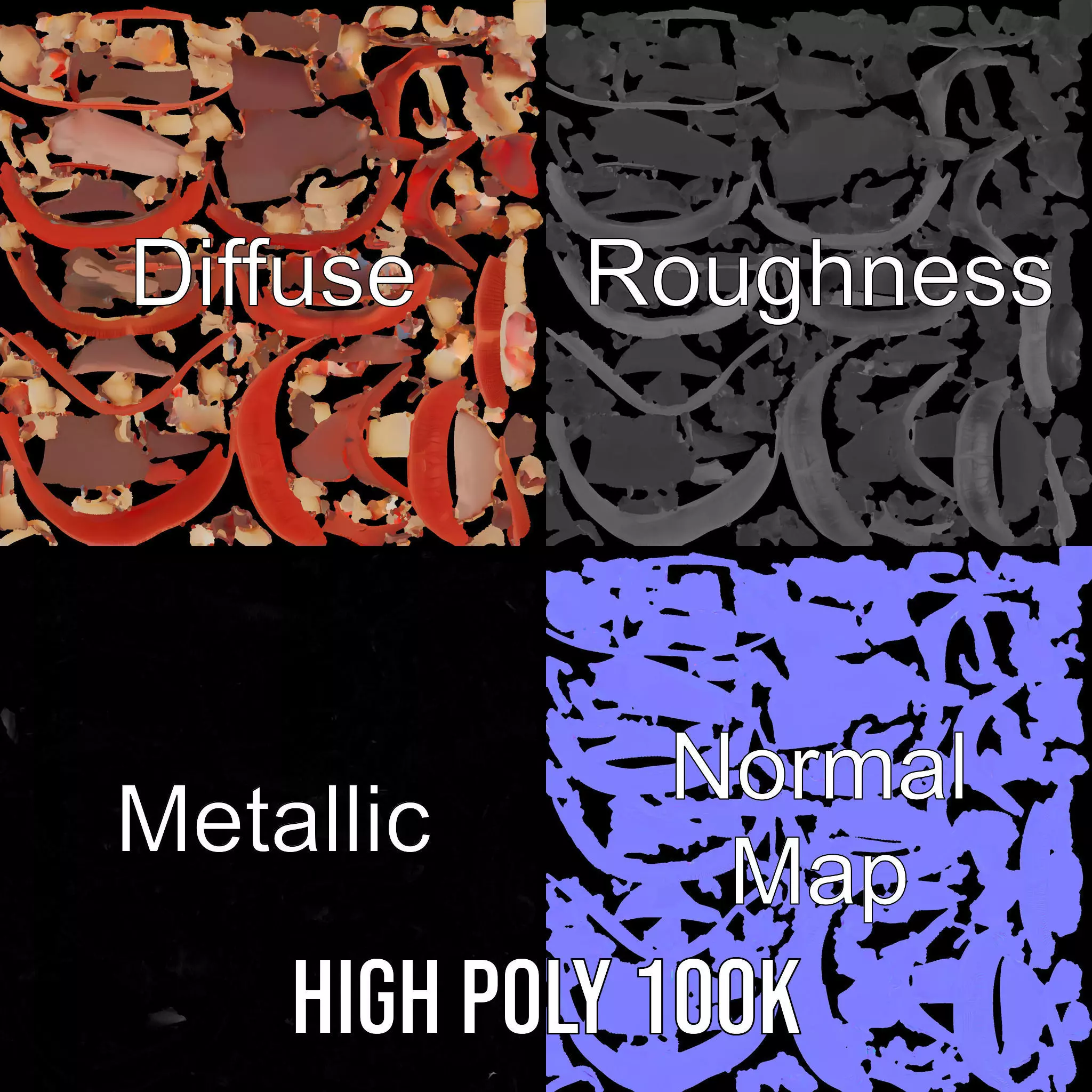 Realistic Human Mouth model pack Low-poly 3D model_3