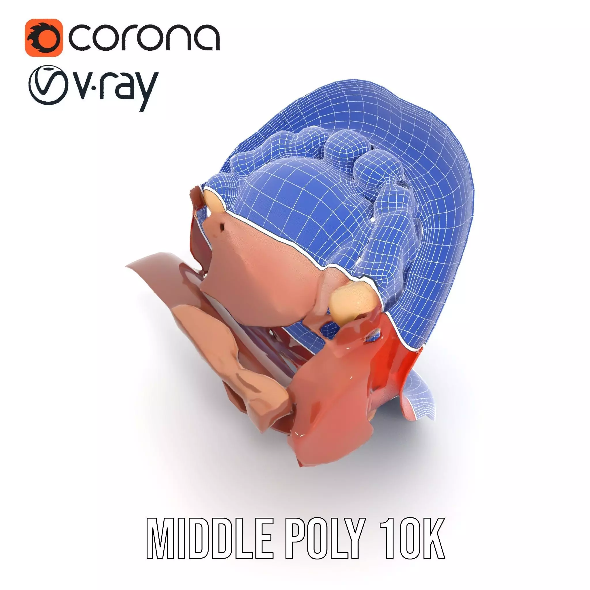 Realistic Human Mouth model pack Low-poly 3D model_27