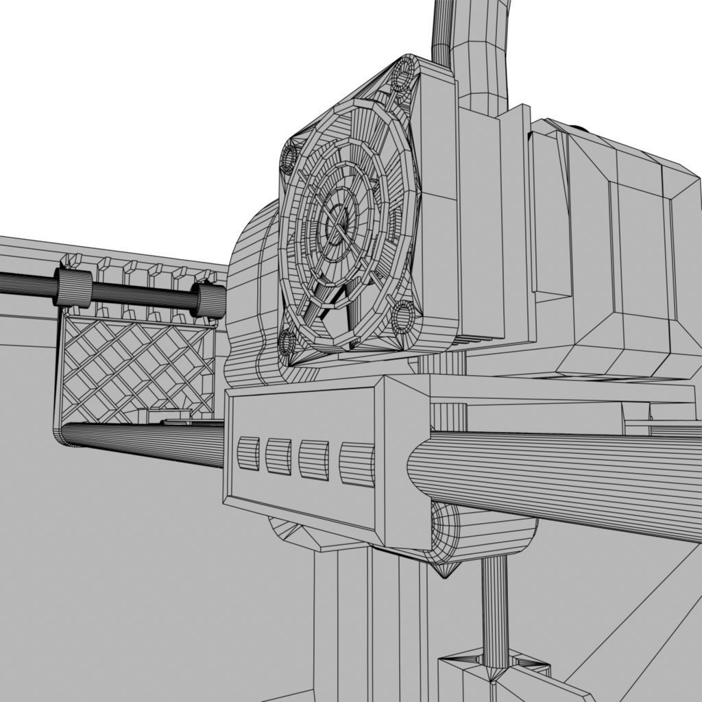 Makerbot Replicator 2 3d printer  Low-poly 3D model_7