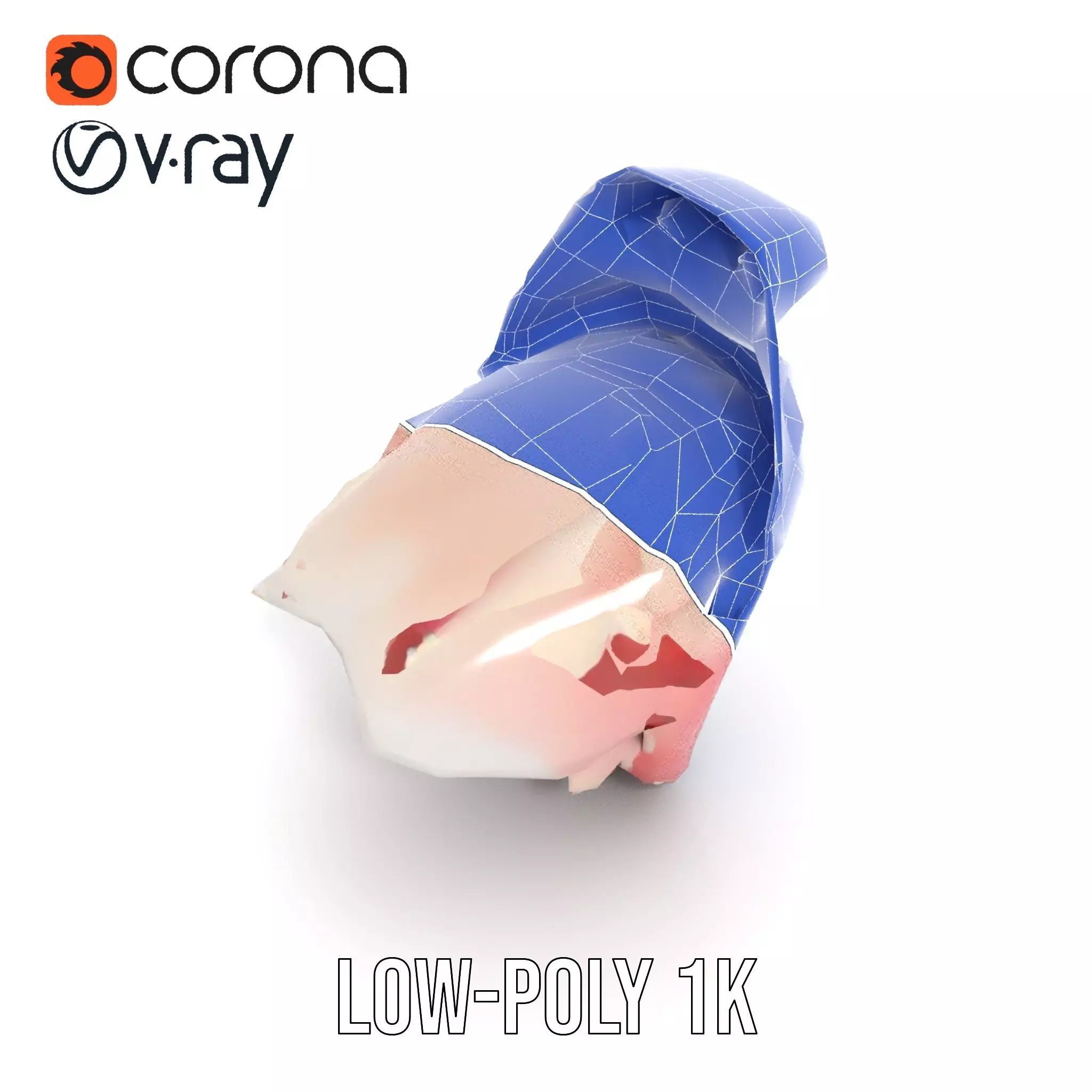 Realistic Human Mouth model pack Low-poly 3D model_19