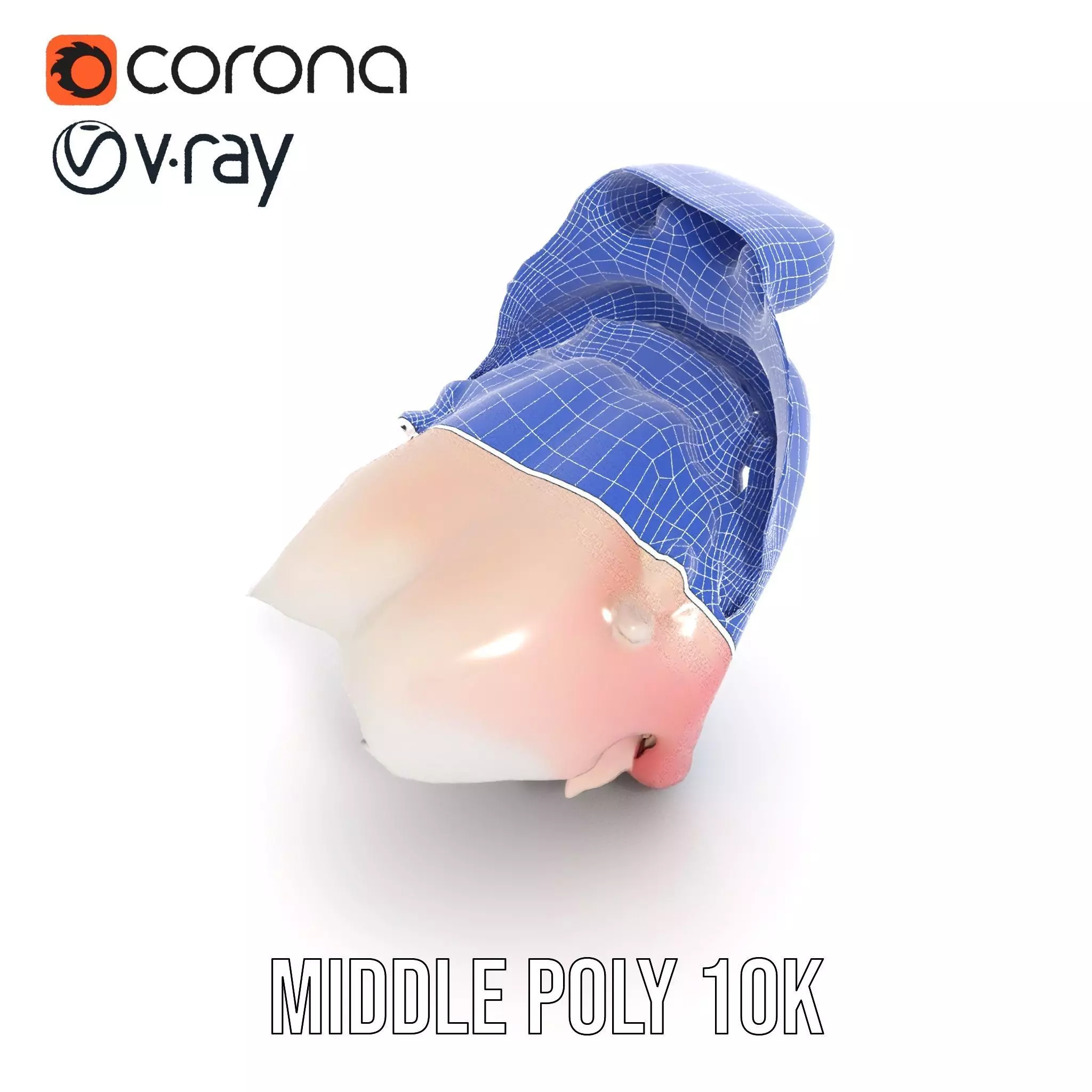 Realistic Human Mouth model pack Low-poly 3D model_27