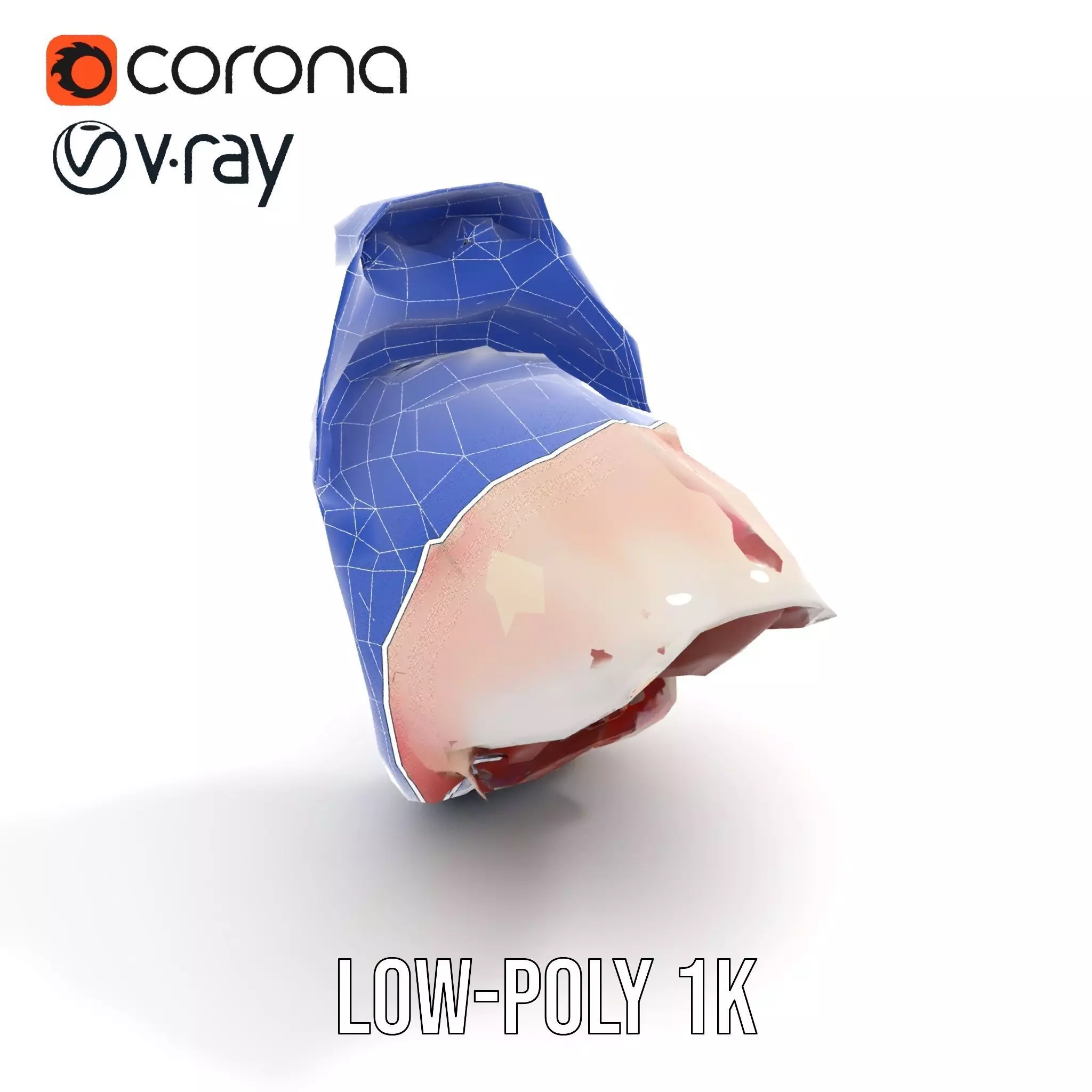 Realistic Human Mouth model pack Low-poly 3D model_15