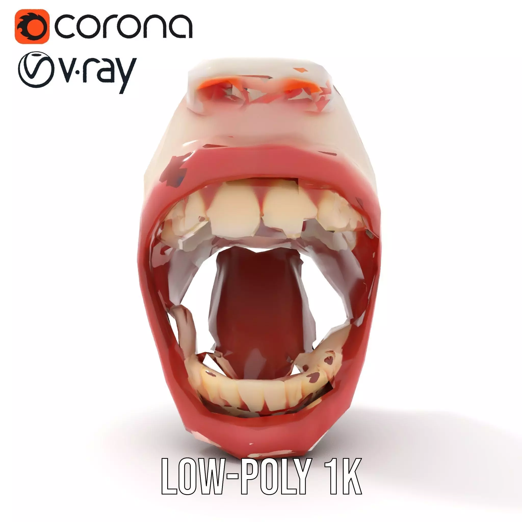 Realistic Human Mouth model pack Low-poly 3D model_28