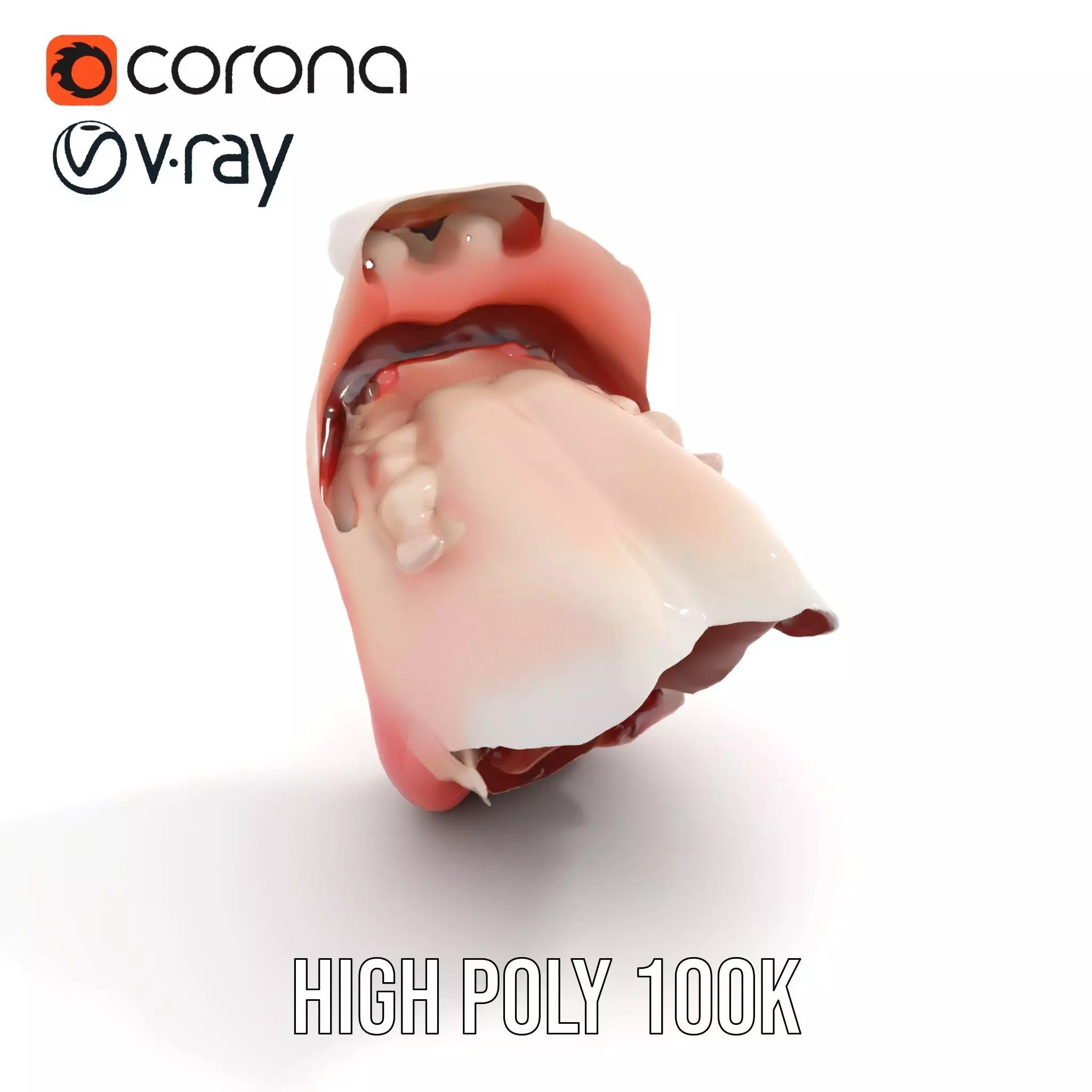 Realistic Human Mouth model pack Low-poly 3D model_20