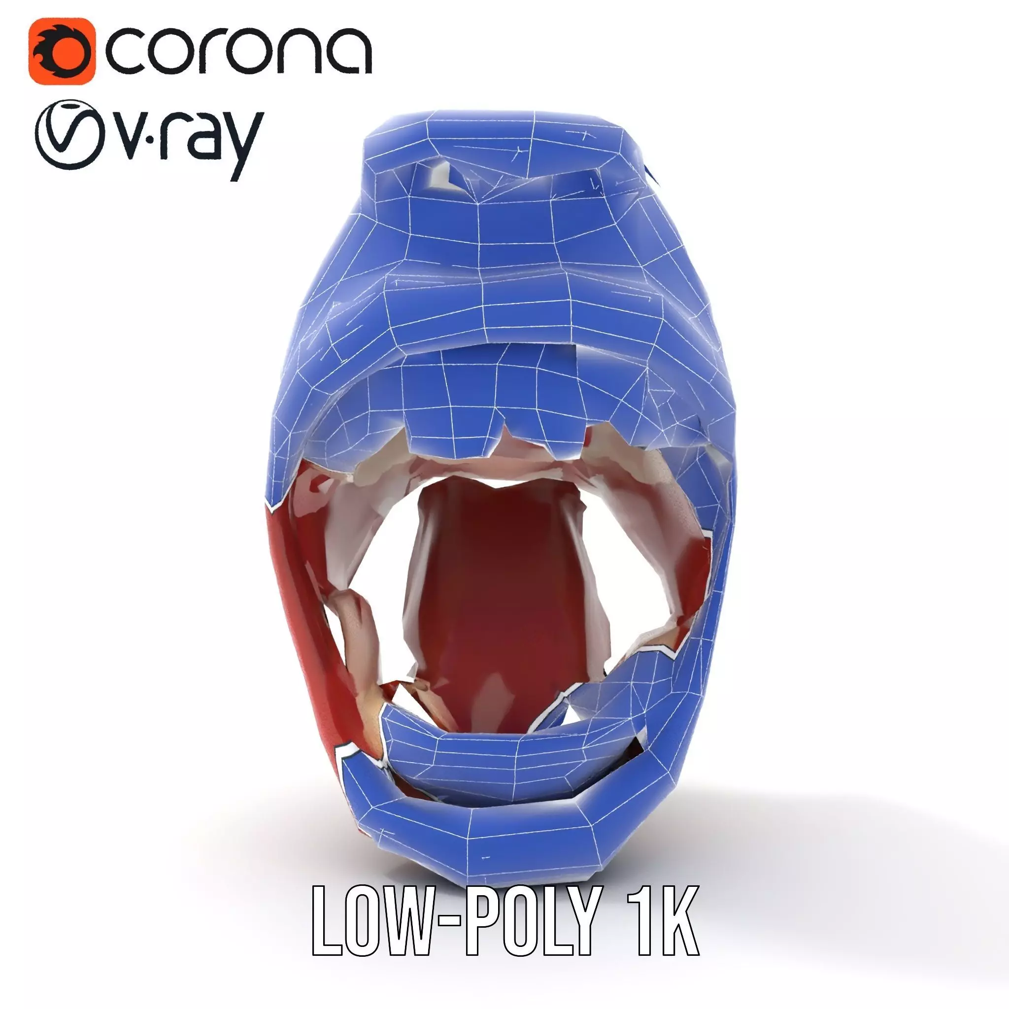 Realistic Human Mouth model pack Low-poly 3D model_31