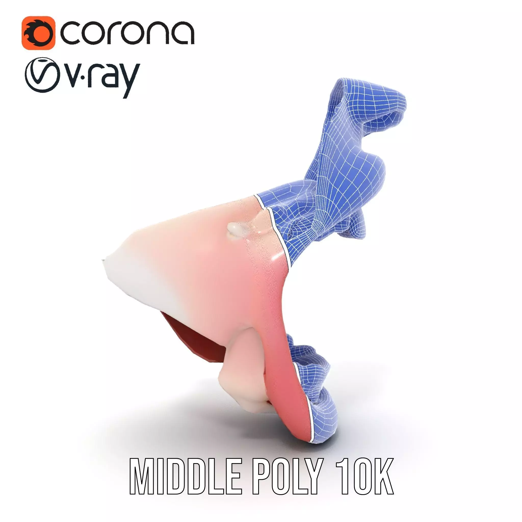 Realistic Human Mouth model pack Low-poly 3D model_24