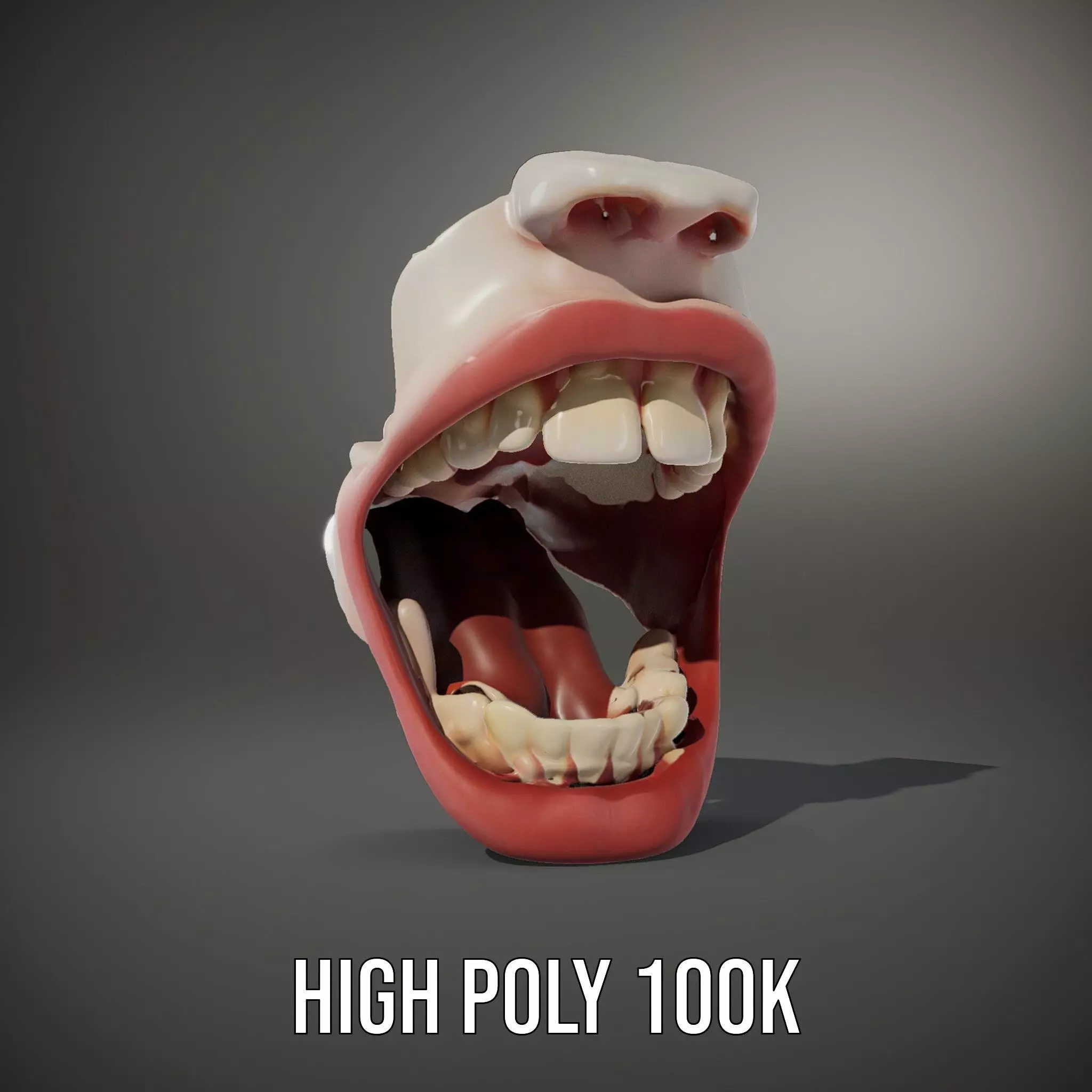 Realistic Human Mouth model pack Low-poly 3D model_8