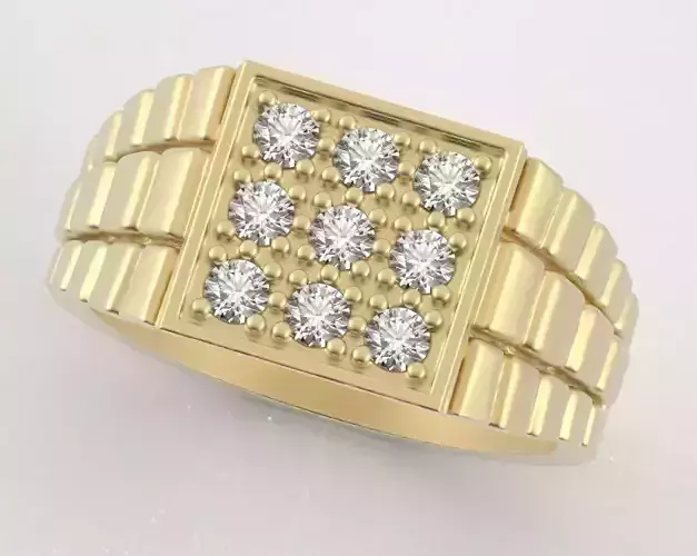 Man ring design with gems