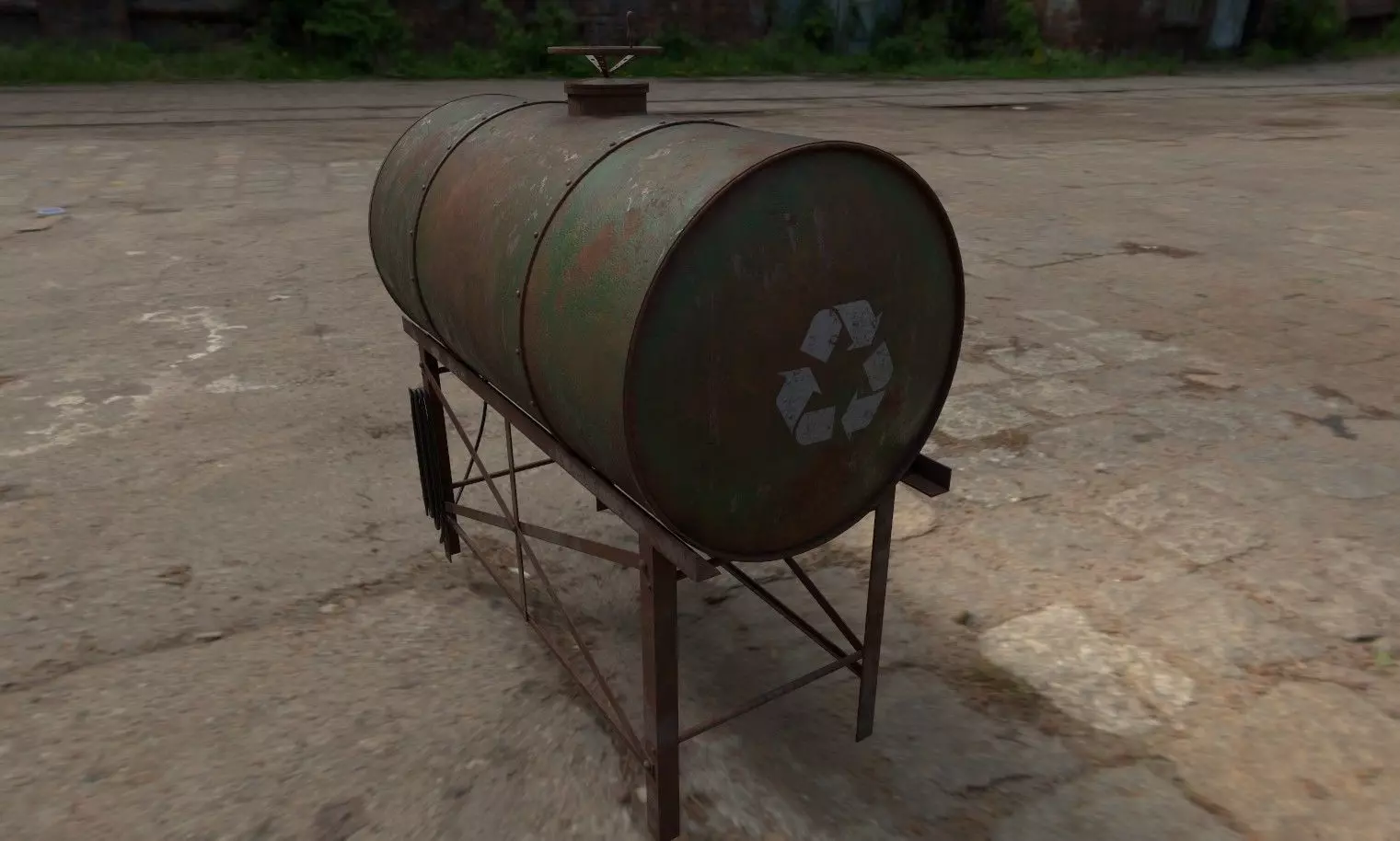 watertank Low-poly 3D model_4