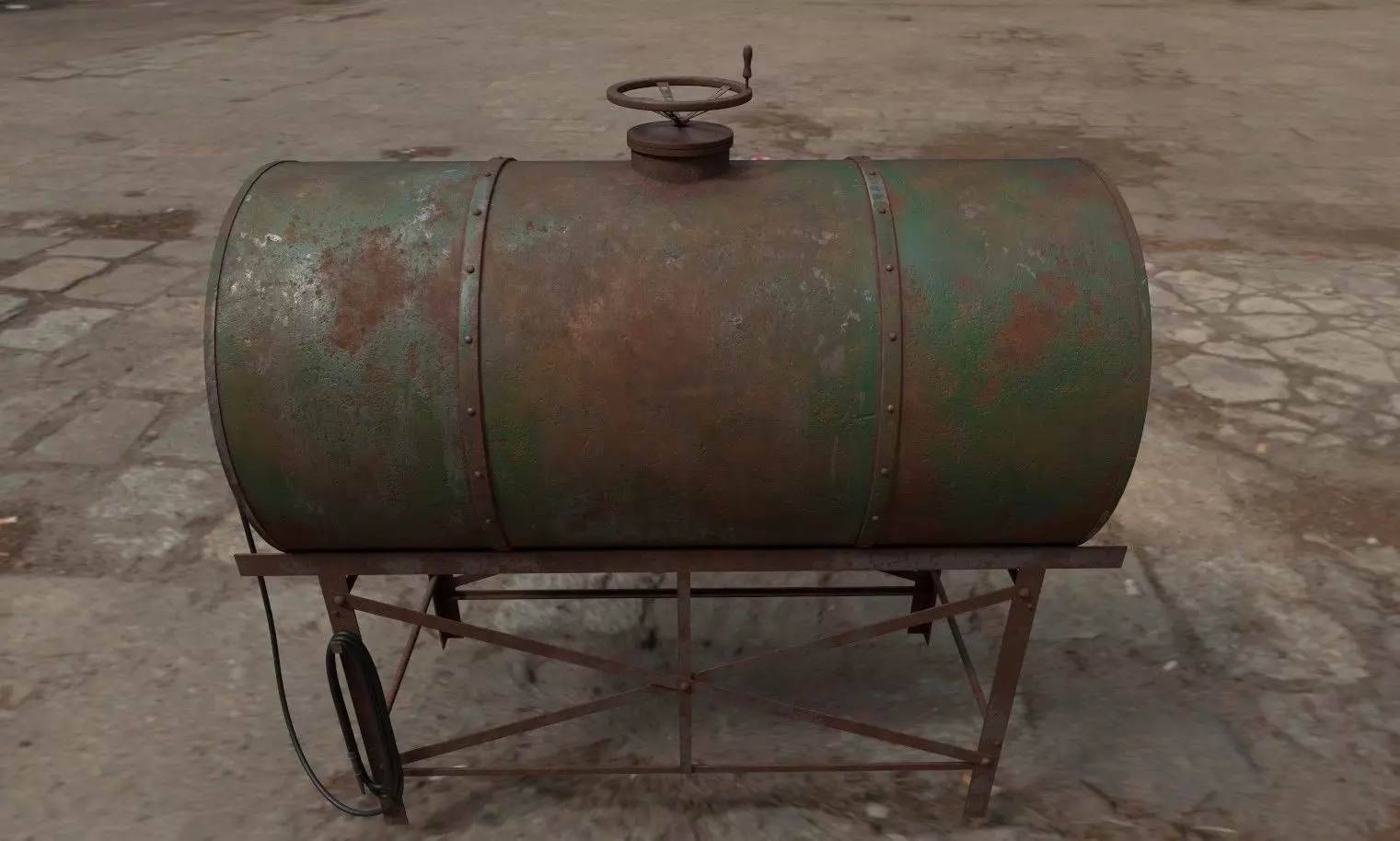 watertank Low-poly 3D model_3