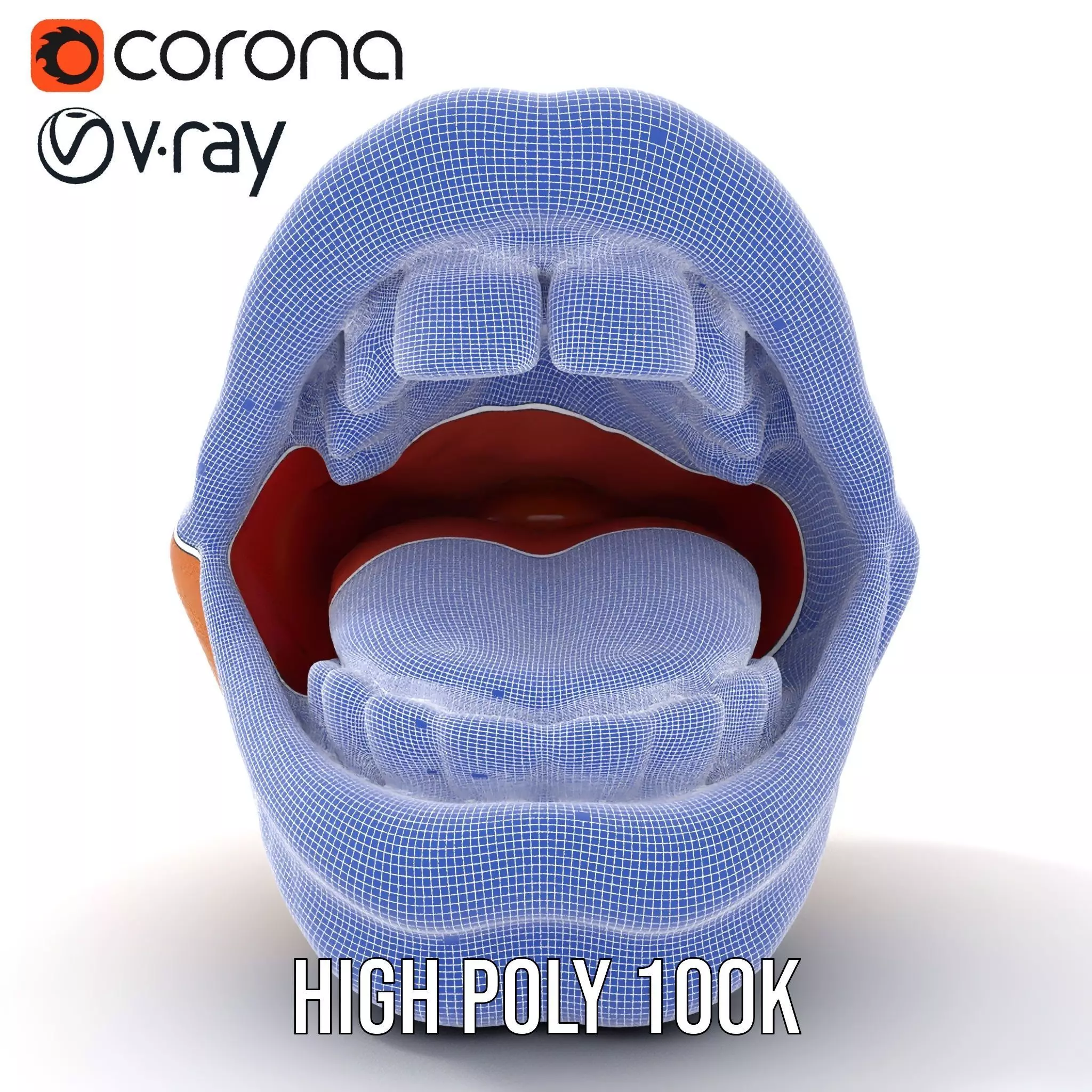Realistic Human Mouth model pack Low-poly 3D model_33