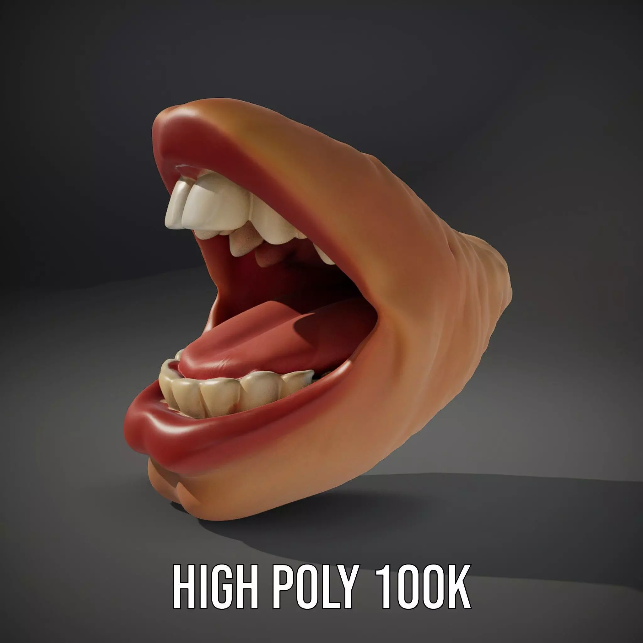 Realistic Human Mouth model pack Low-poly 3D model_10