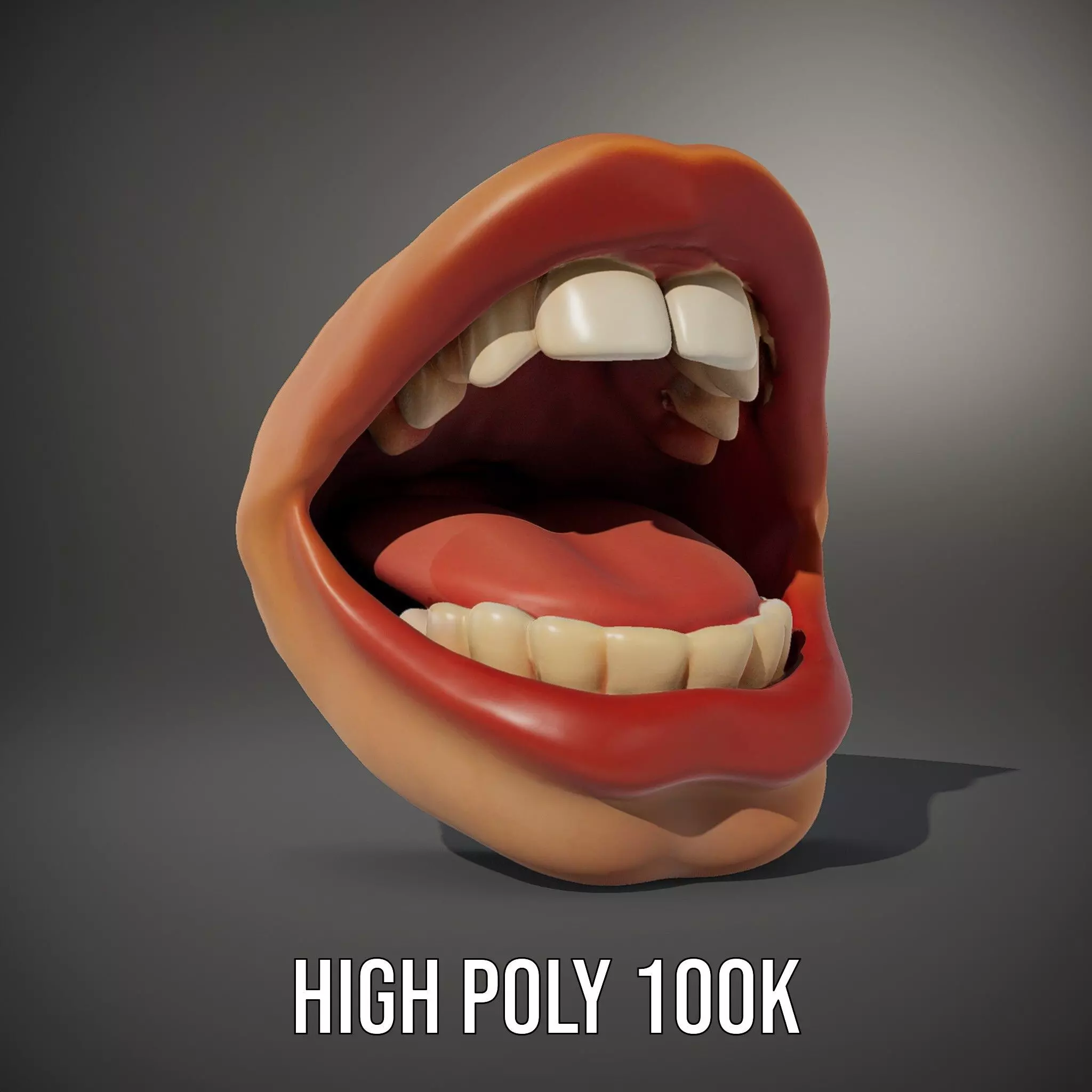 Realistic Human Mouth model pack Low-poly 3D model_8