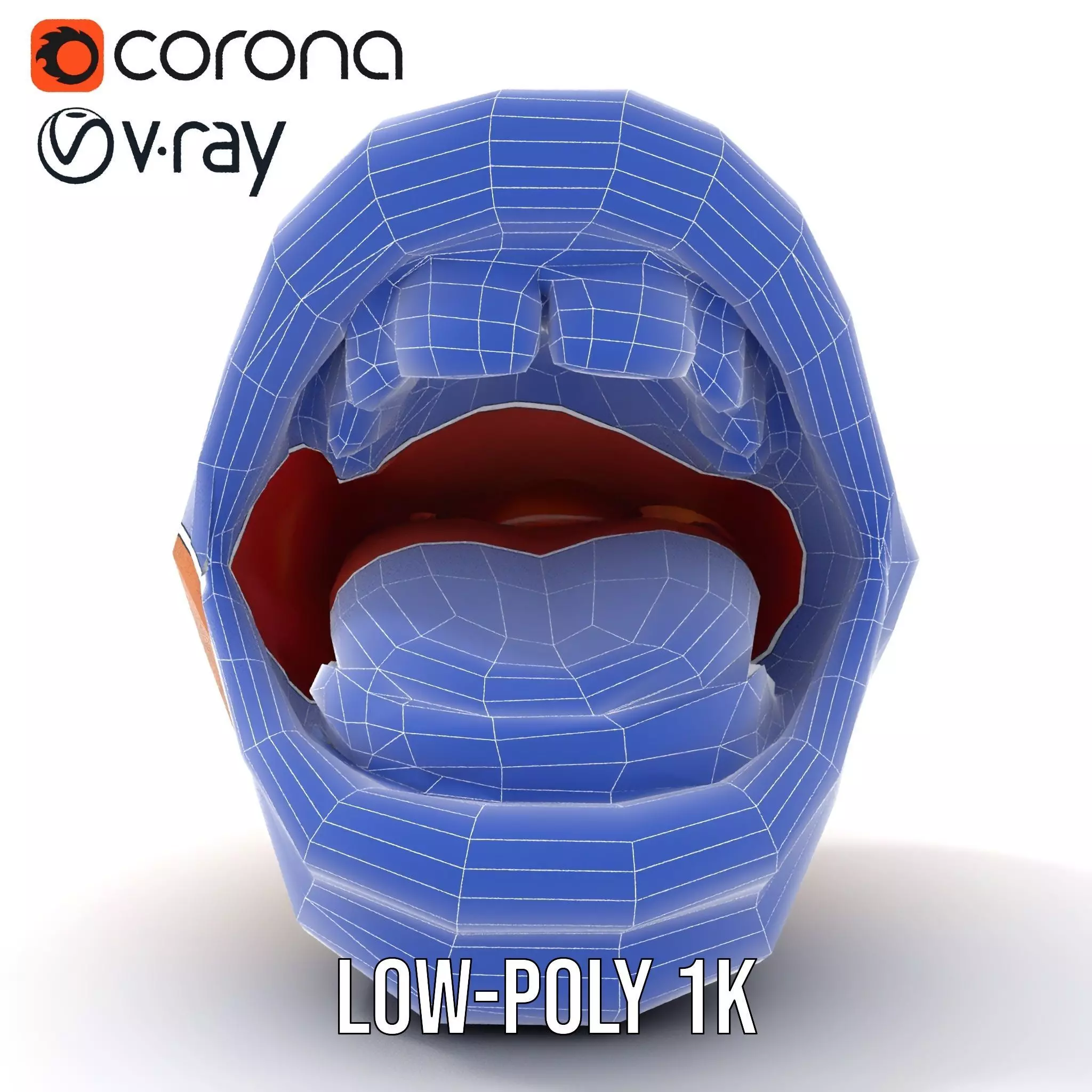 Realistic Human Mouth model pack Low-poly 3D model_14