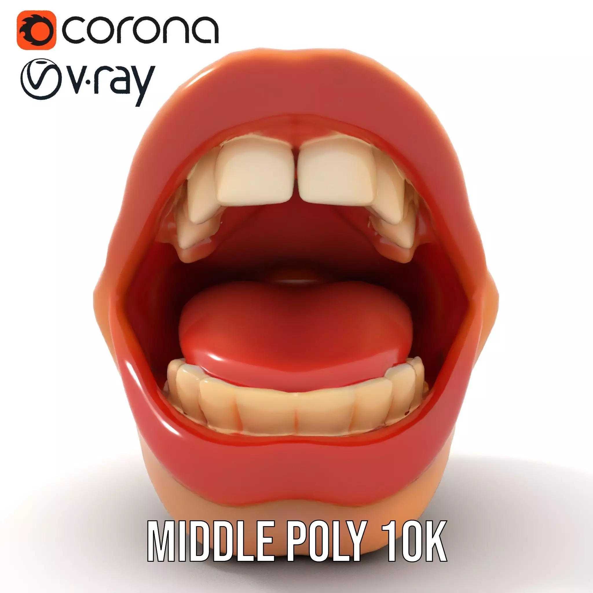 Realistic Human Mouth model pack Low-poly 3D model_19