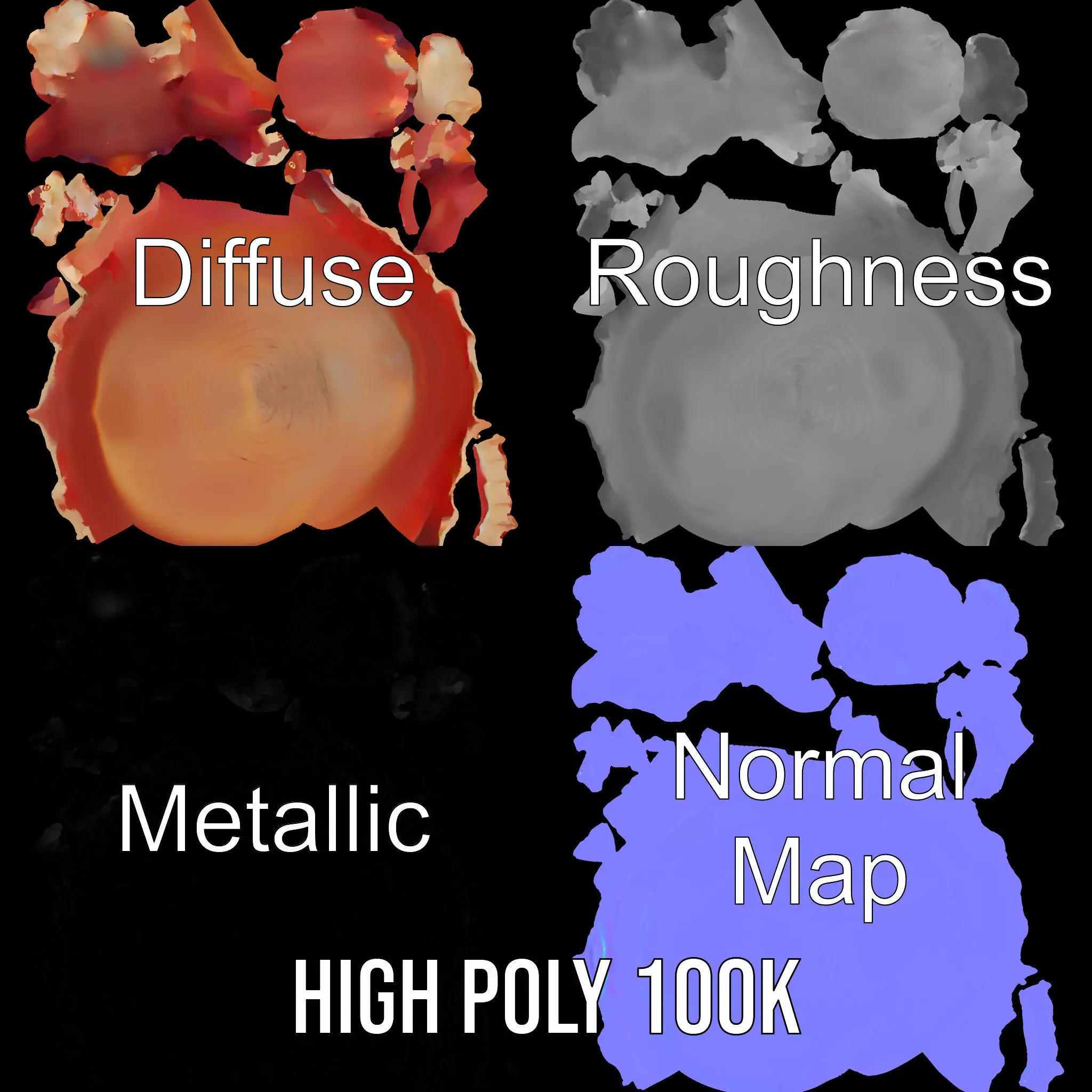 Realistic Human Mouth model pack Low-poly 3D model_3