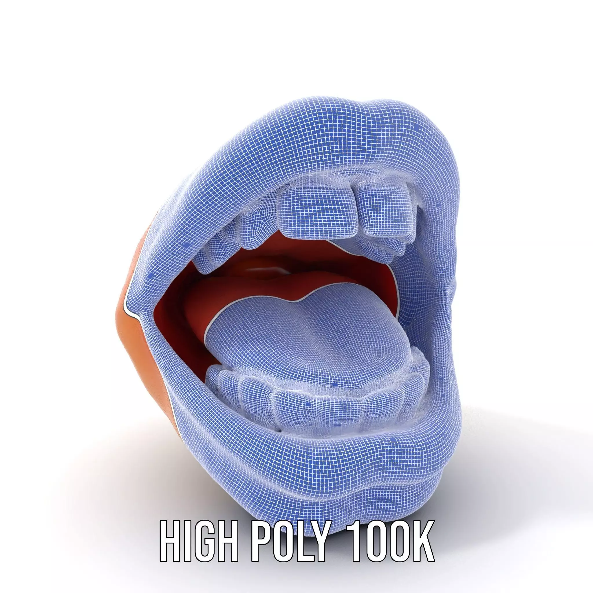Realistic Human Mouth model pack Low-poly 3D model_4