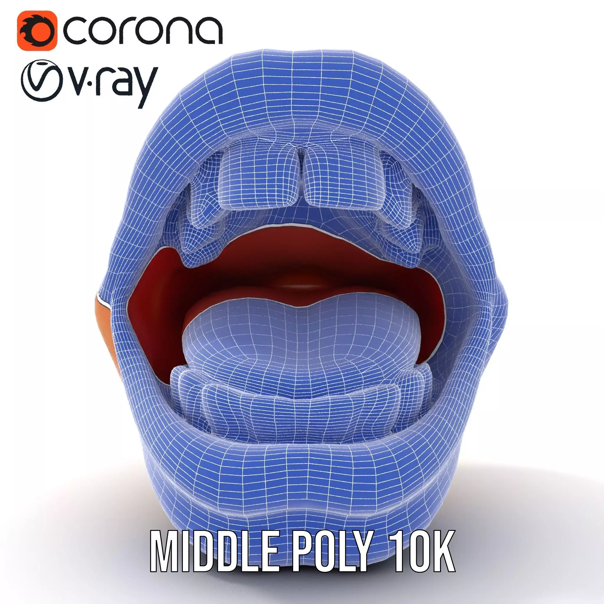 Realistic Human Mouth model pack Low-poly 3D model_26