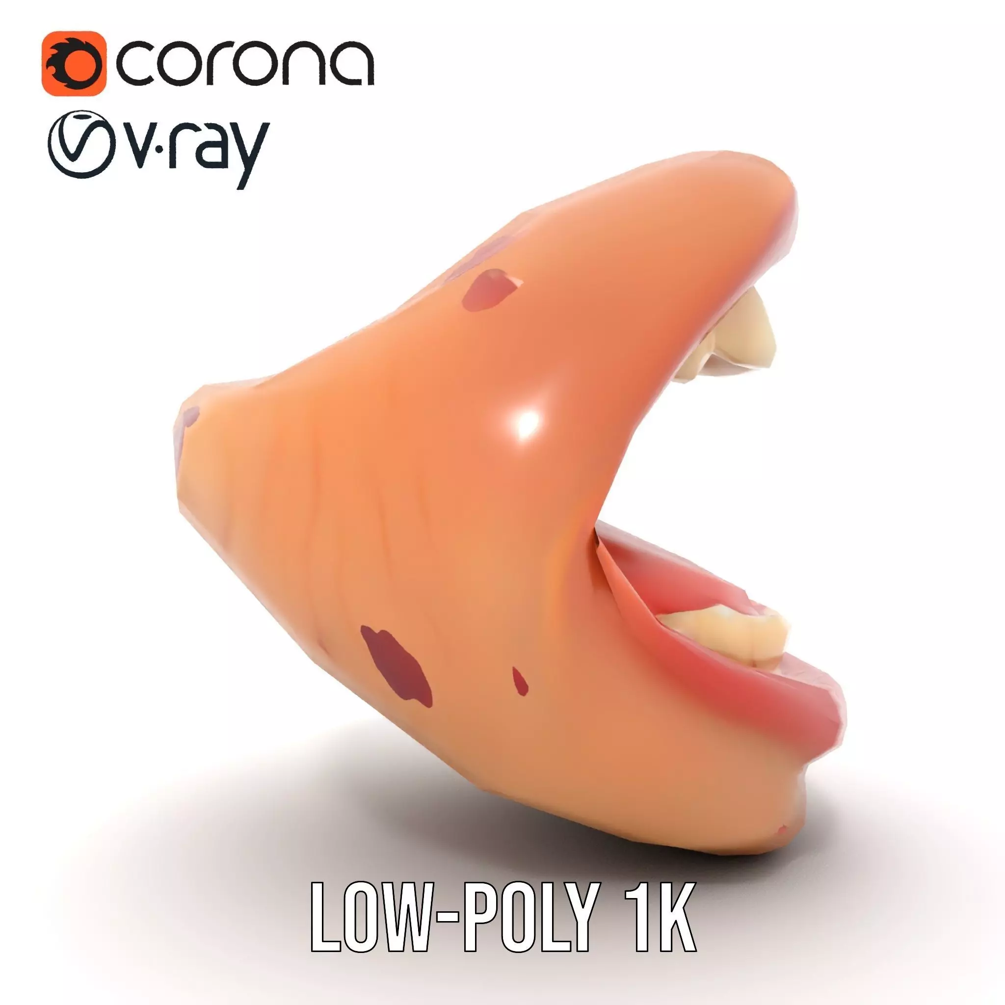 Realistic Human Mouth model pack Low-poly 3D model_17