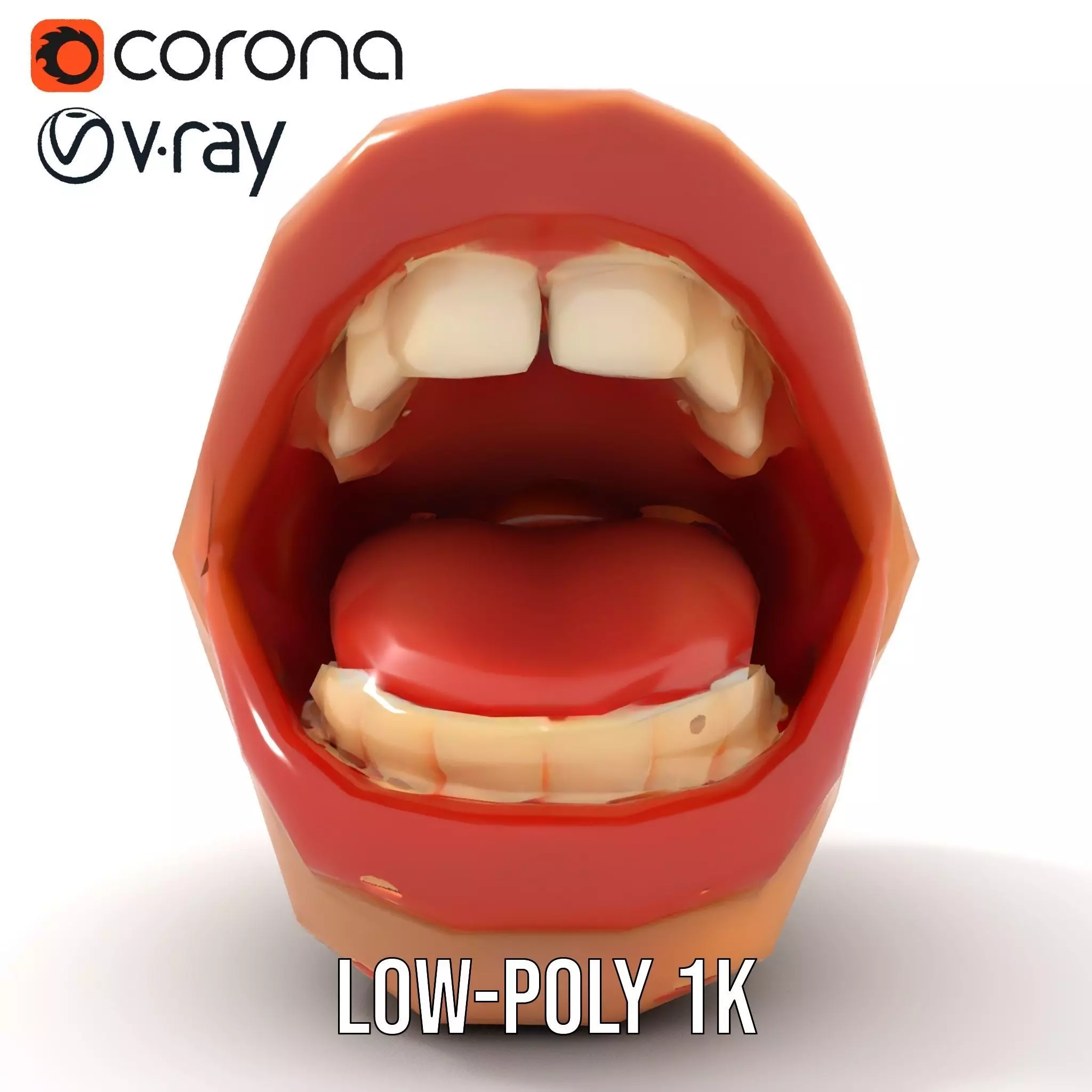 Realistic Human Mouth model pack Low-poly 3D model_22