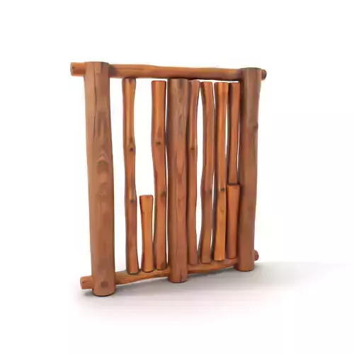 Rustic Wooden Fence model pack