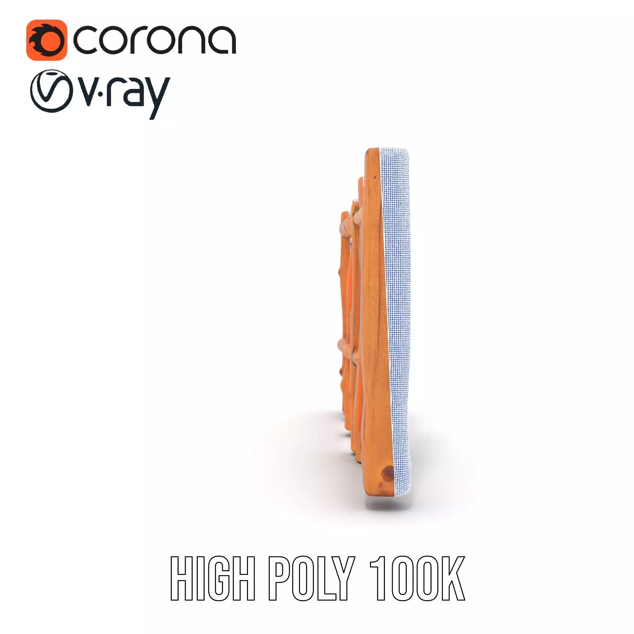 Natural Wood Fence model pack Low-poly 3D model_34