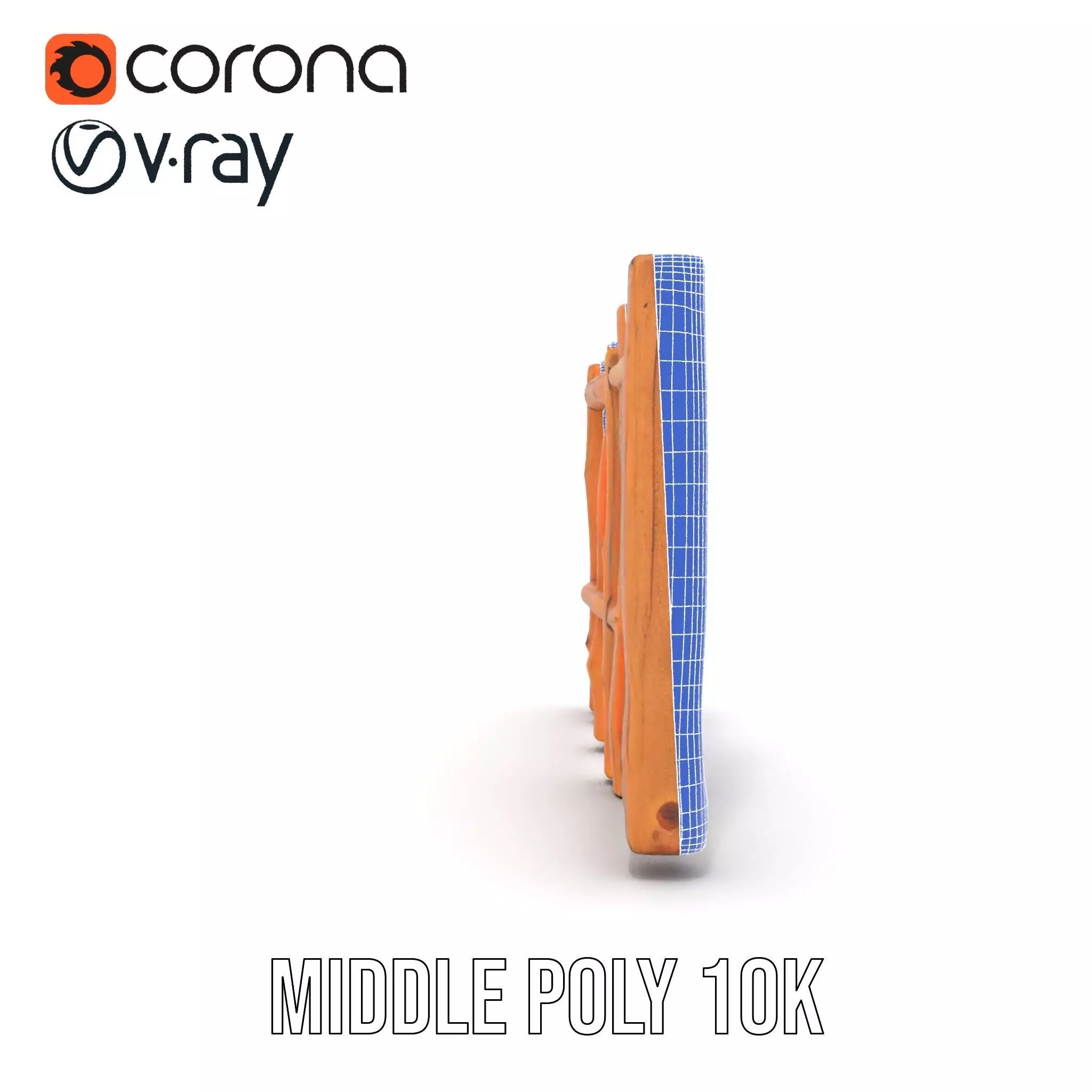 Natural Wood Fence model pack Low-poly 3D model_23