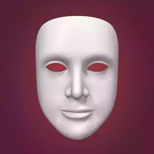 Man - Male Theater Mask with Neutral Expressions