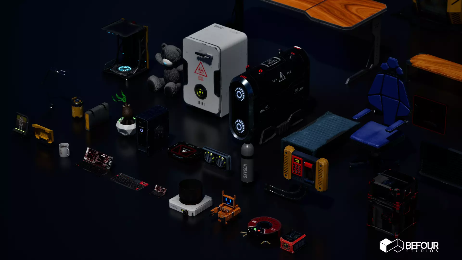 SCI-FI PROP PACK VOL 1 Low-poly 3D model_5