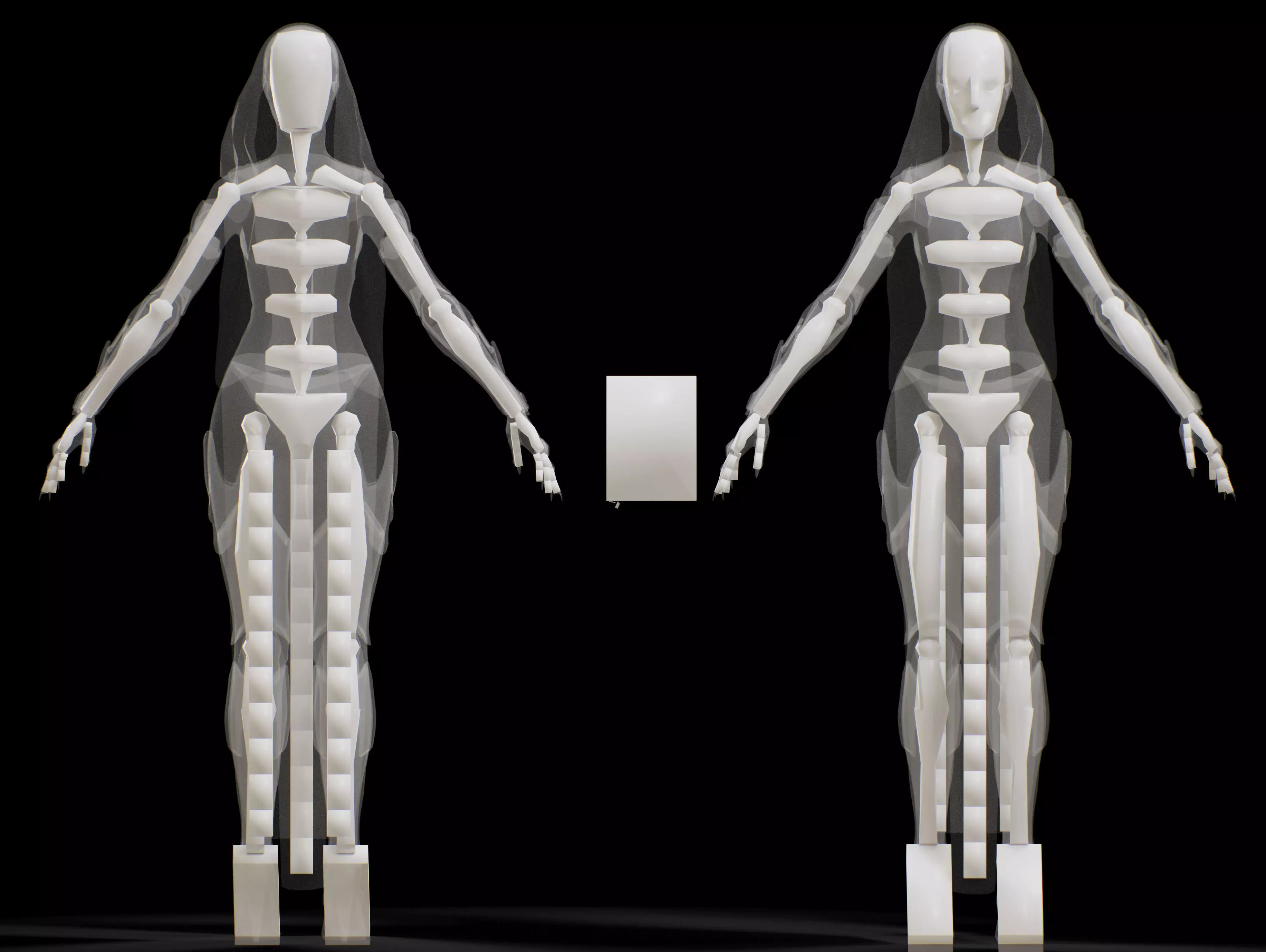 Sci Fi Nun Low-poly 3D model_17