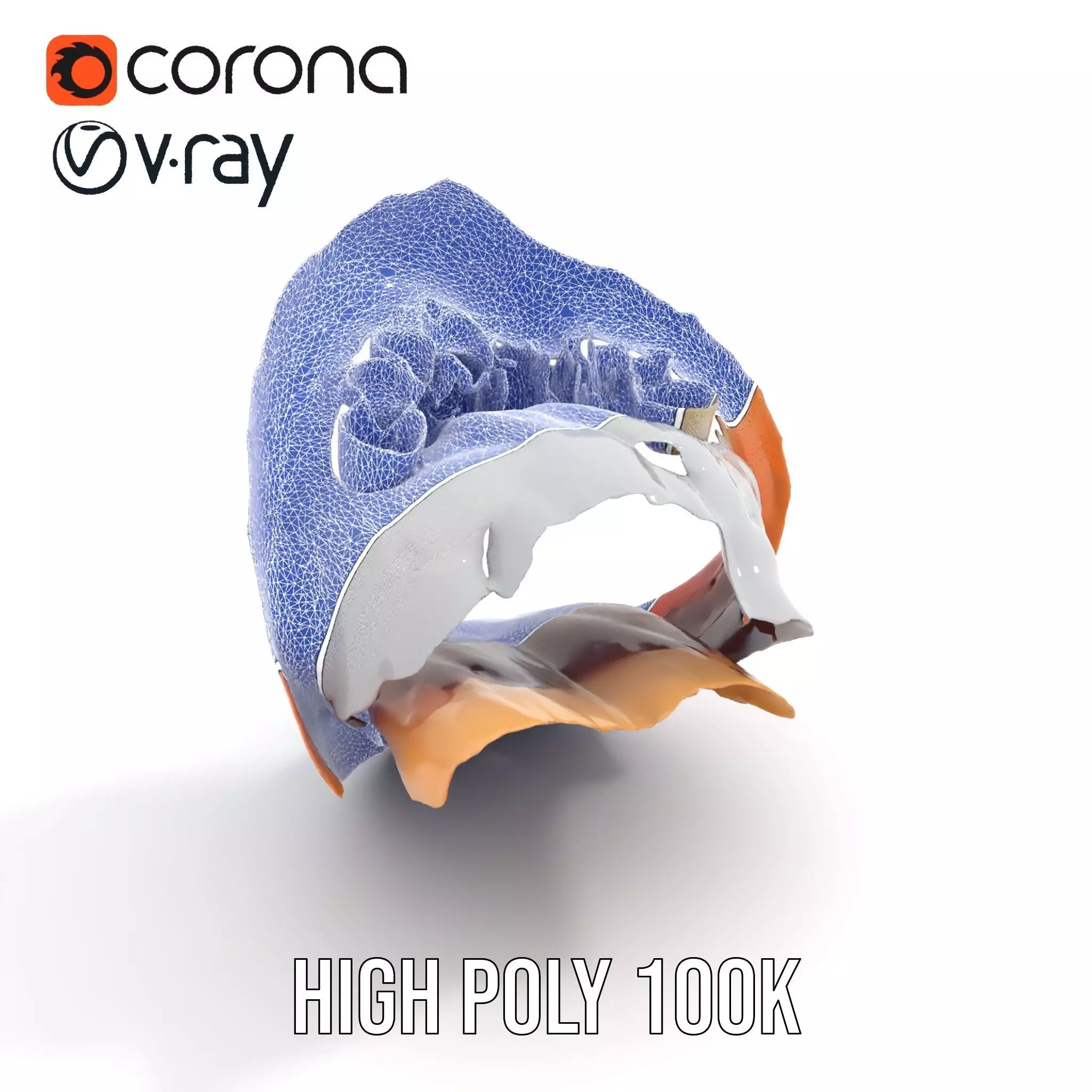 Realistic Human Mouth model pack Low-poly 3D model_29