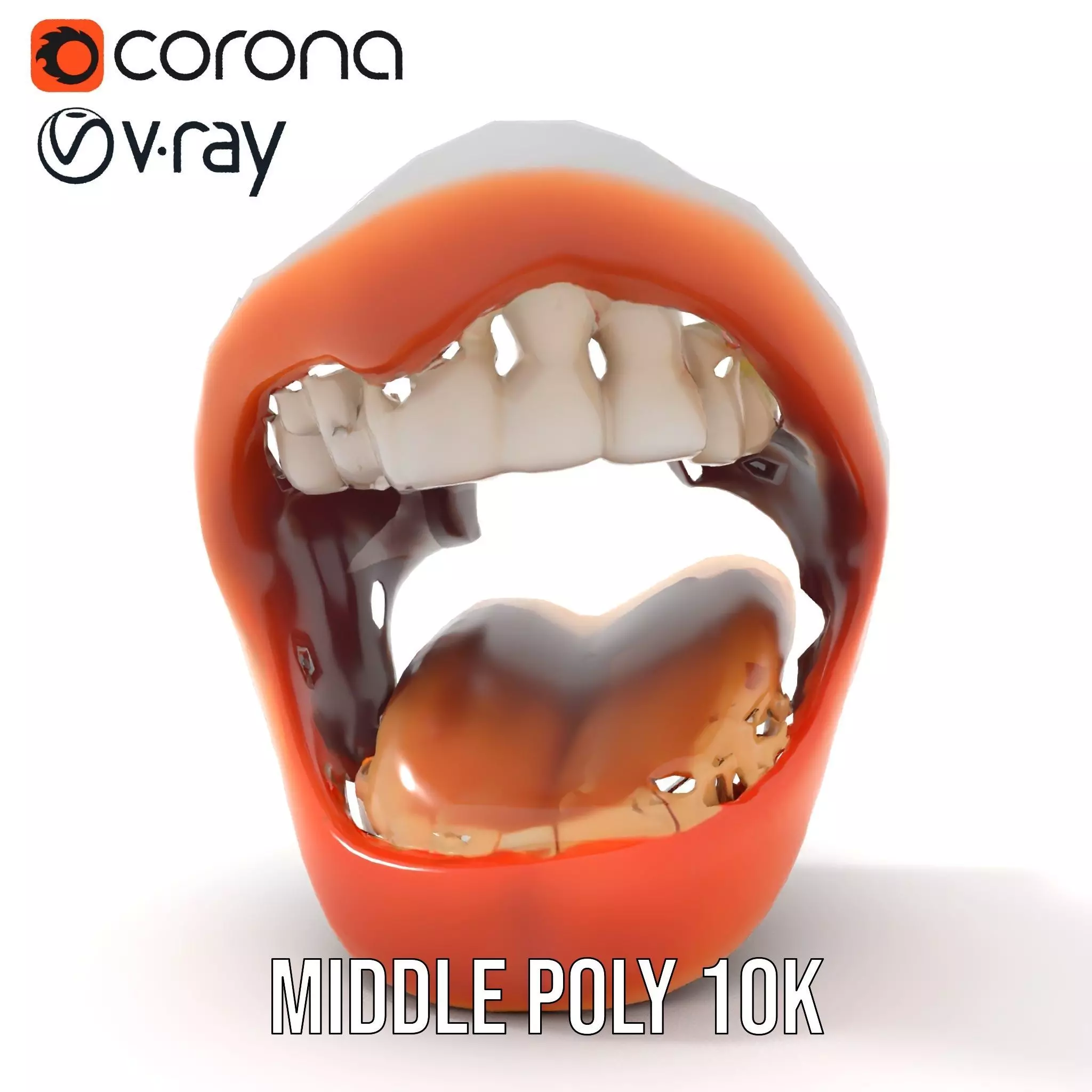Realistic Human Mouth model pack Low-poly 3D model_21
