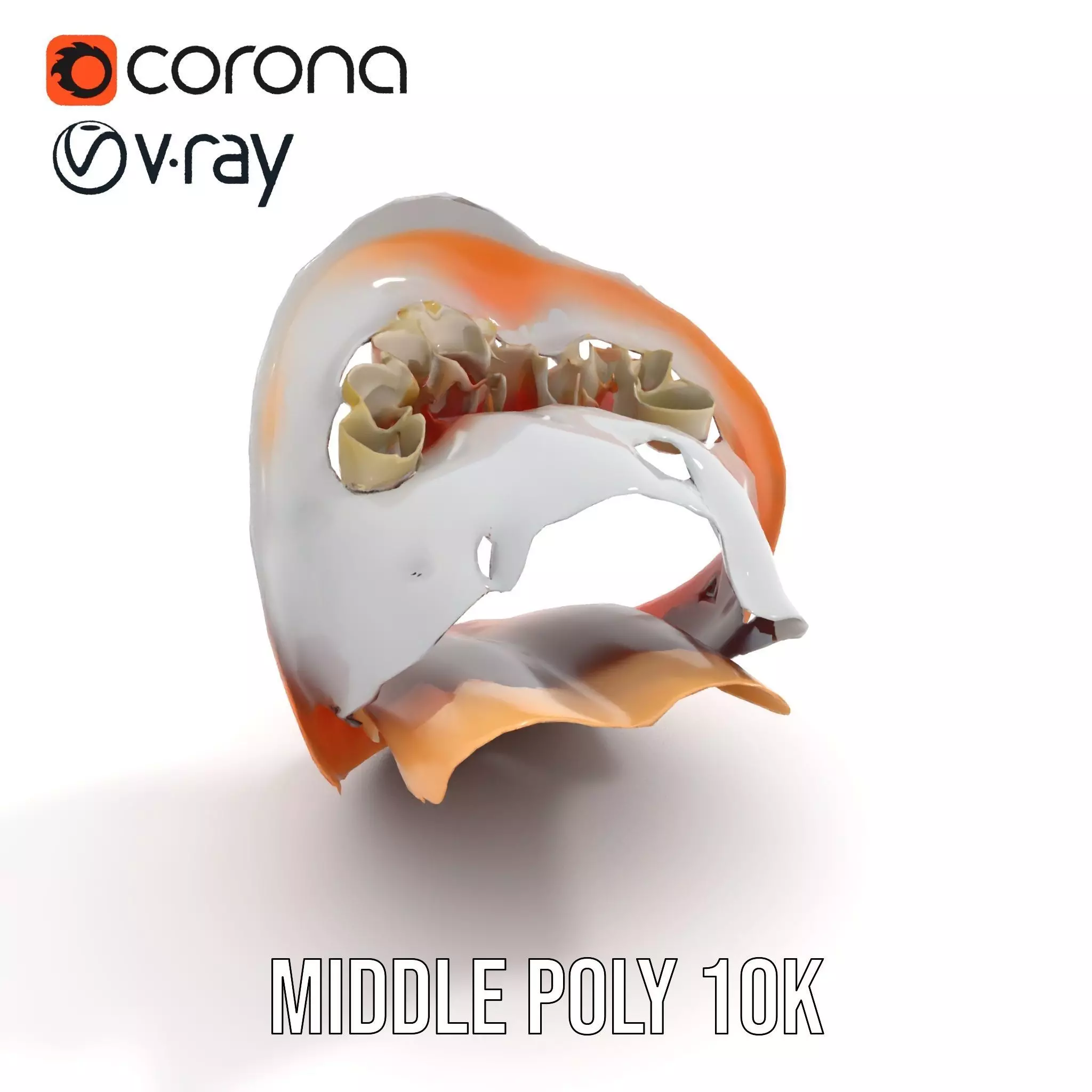 Realistic Human Mouth model pack Low-poly 3D model_11