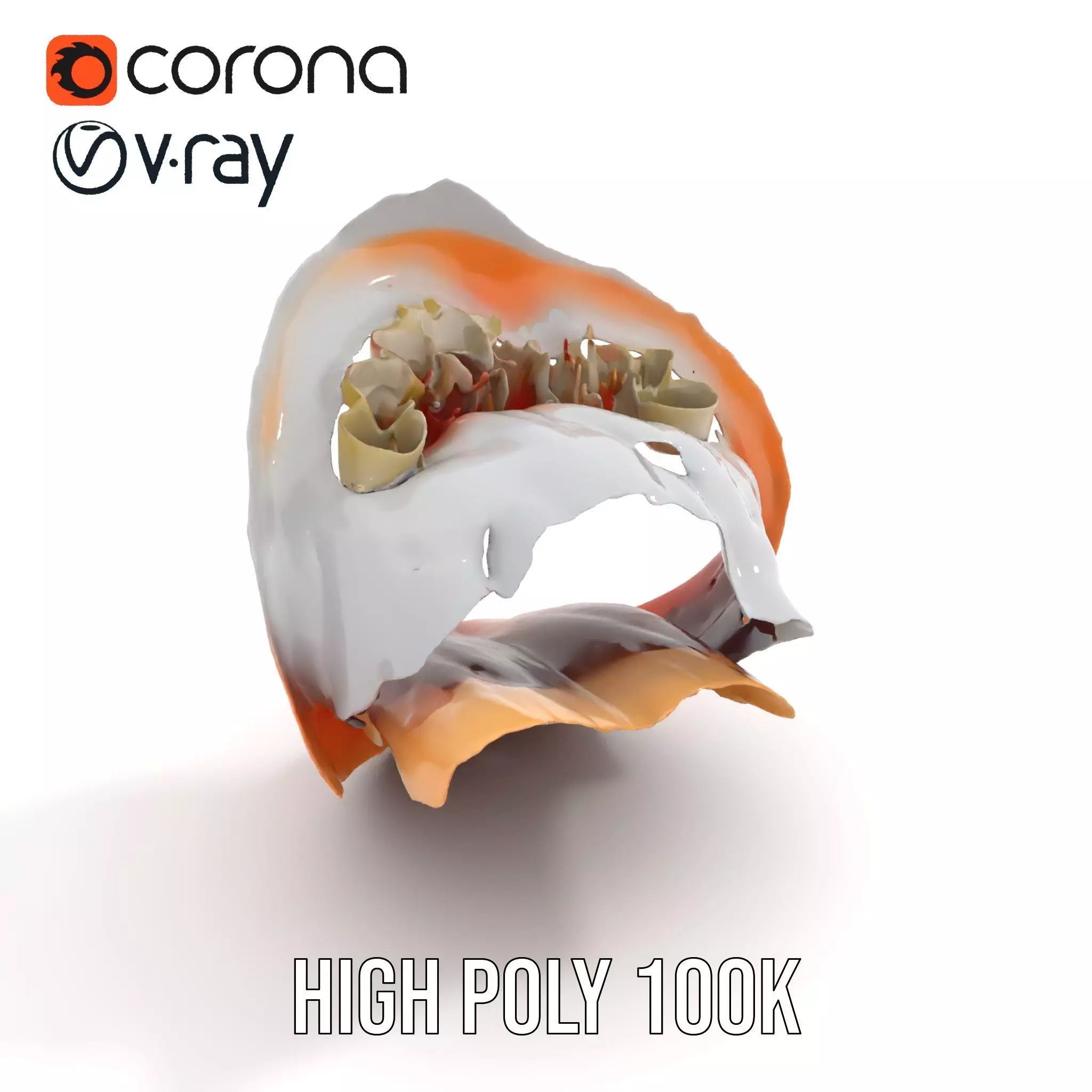 Realistic Human Mouth model pack Low-poly 3D model_16