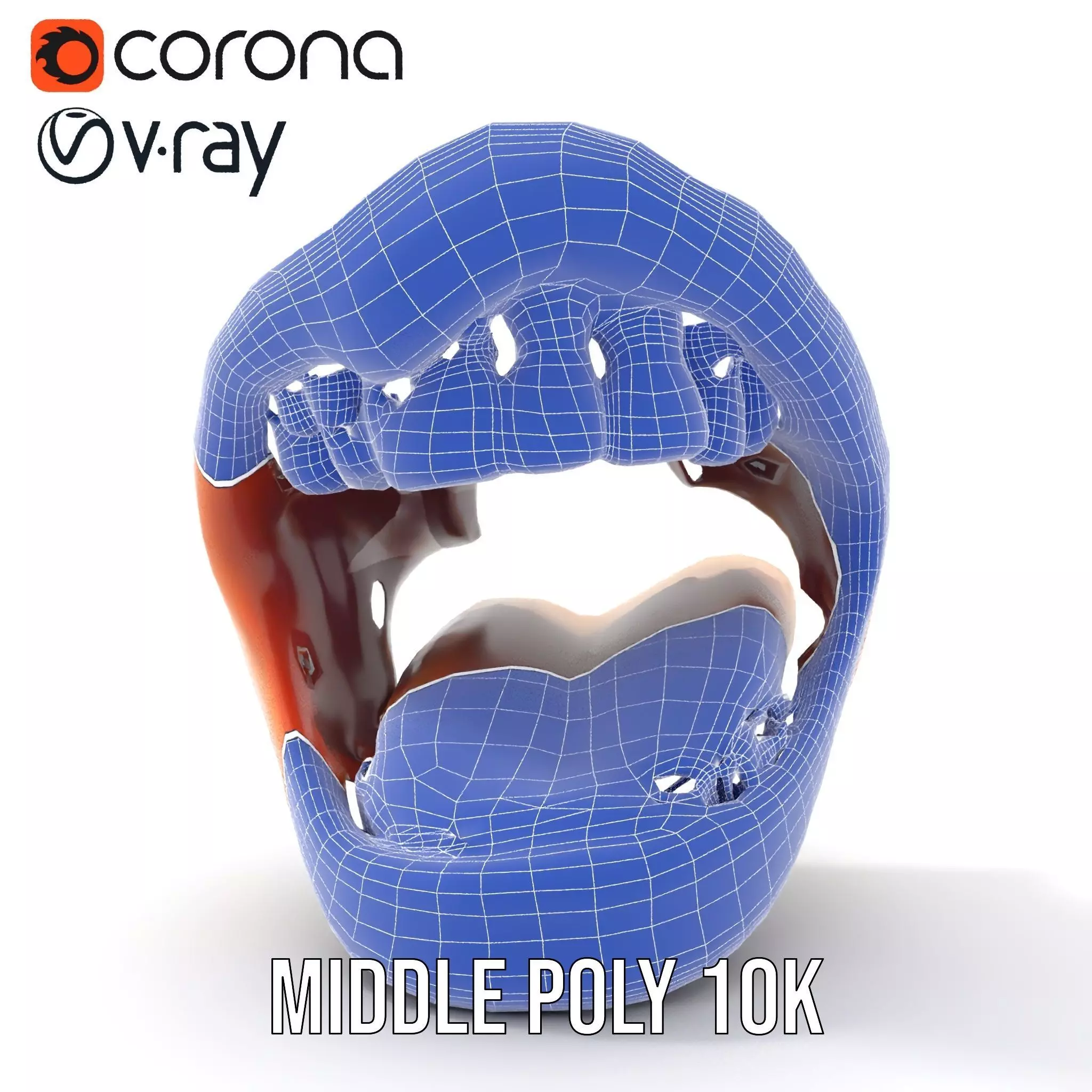 Realistic Human Mouth model pack Low-poly 3D model_15