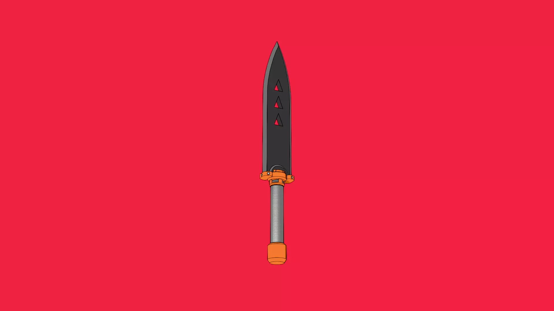 Game ready throwing knife model Low-poly 3D model