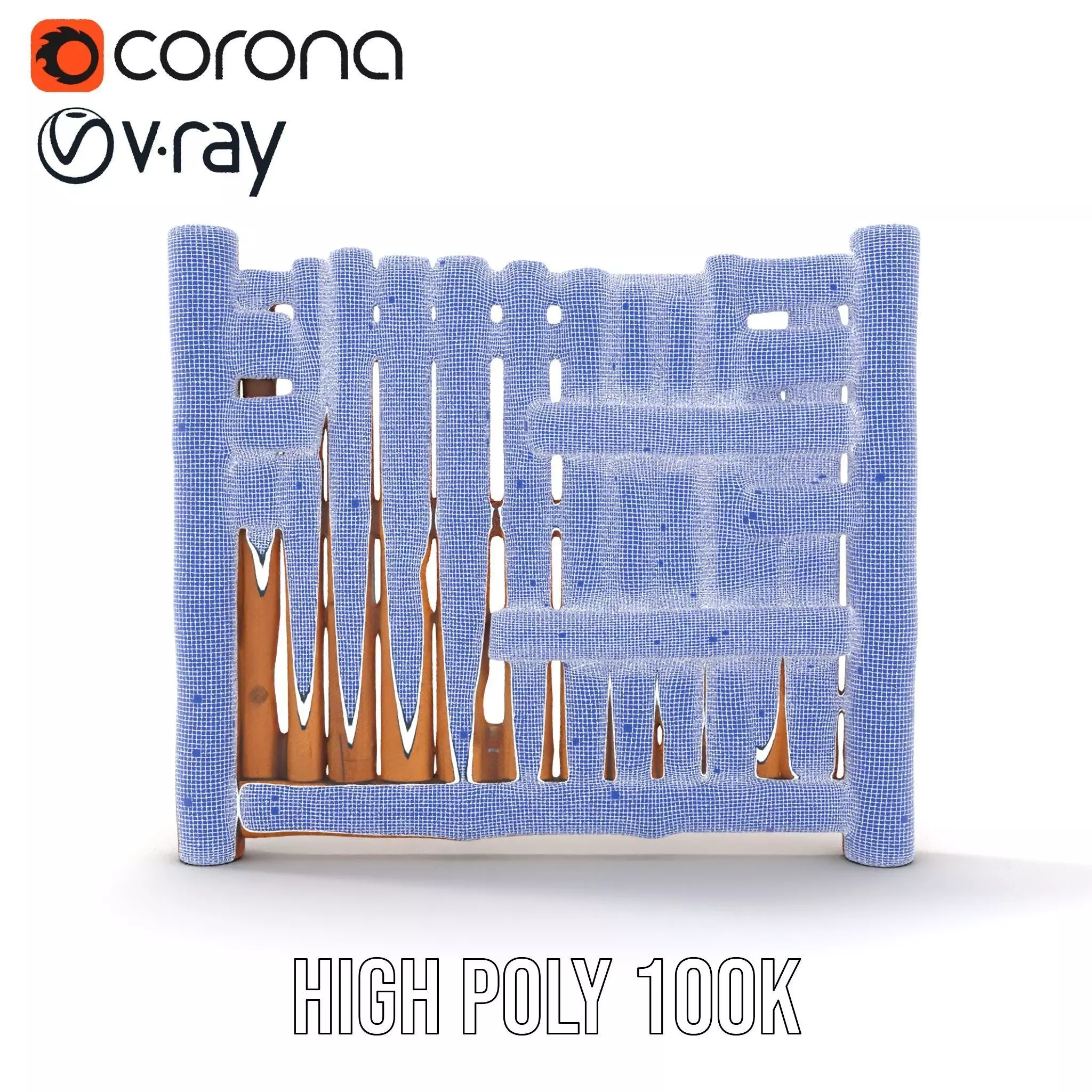 Rustic Wooden Fence model pack Low-poly 3D model_31