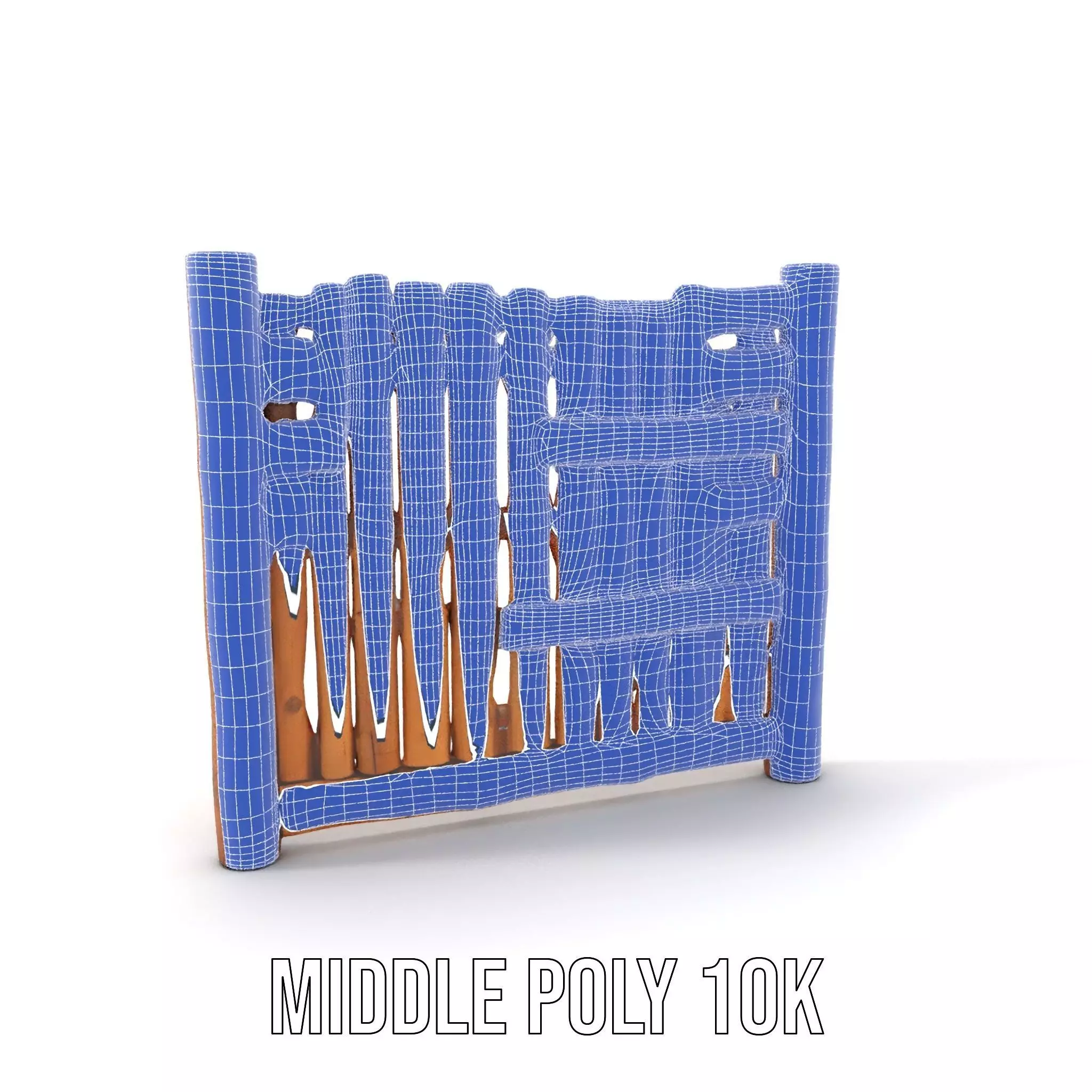 Rustic Wooden Fence model pack Low-poly 3D model_13