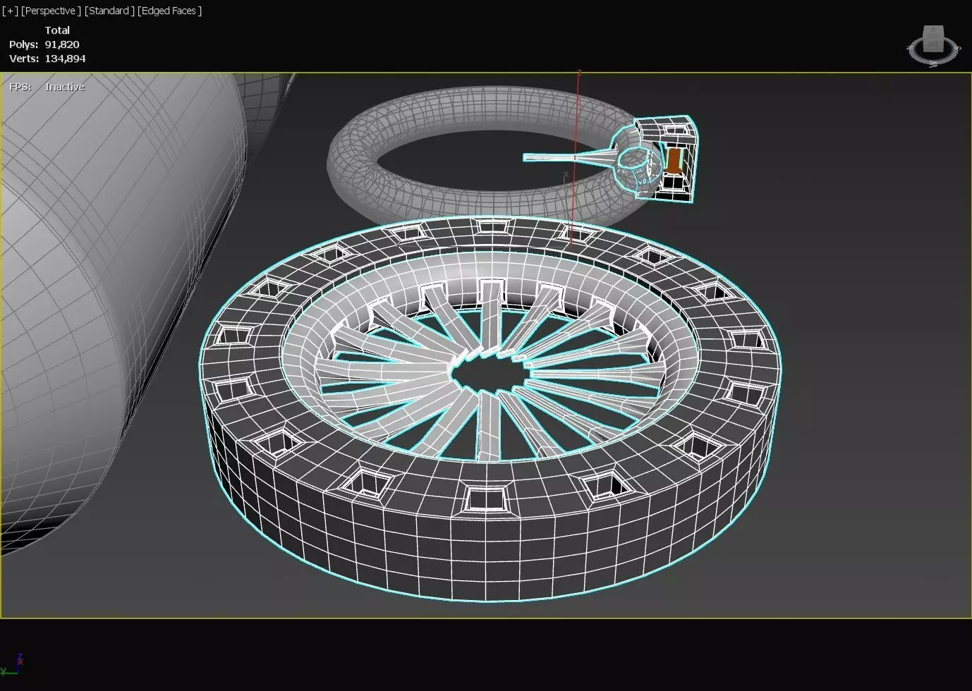 Triple Rim Driven Electric Thrusters - Concept 3D print model_8