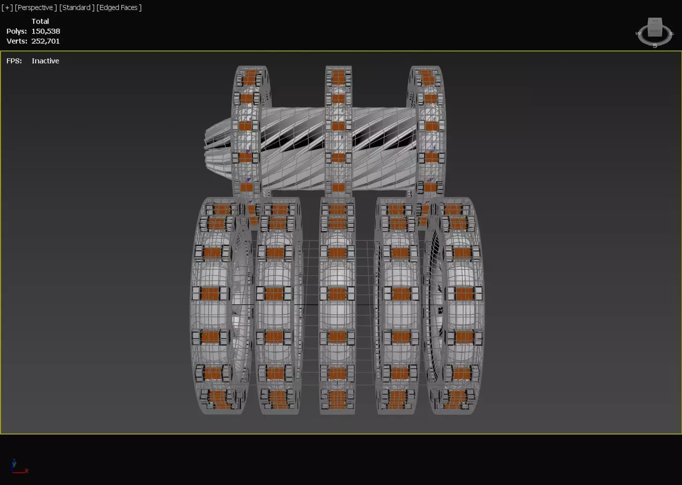 Triple Rim Driven Electric Thrusters - Concept 3D print model_30