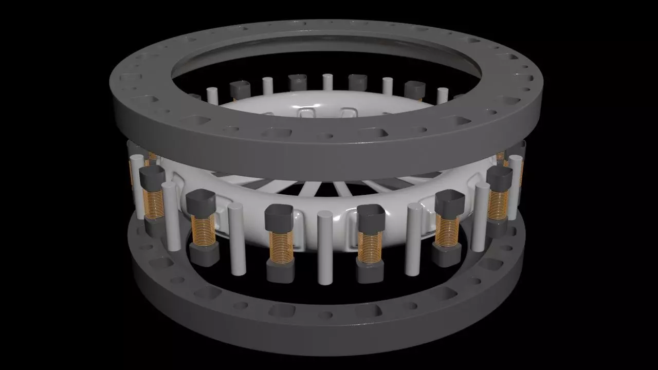 Triple Rim Driven Electric Thrusters - Concept 3D print model_13