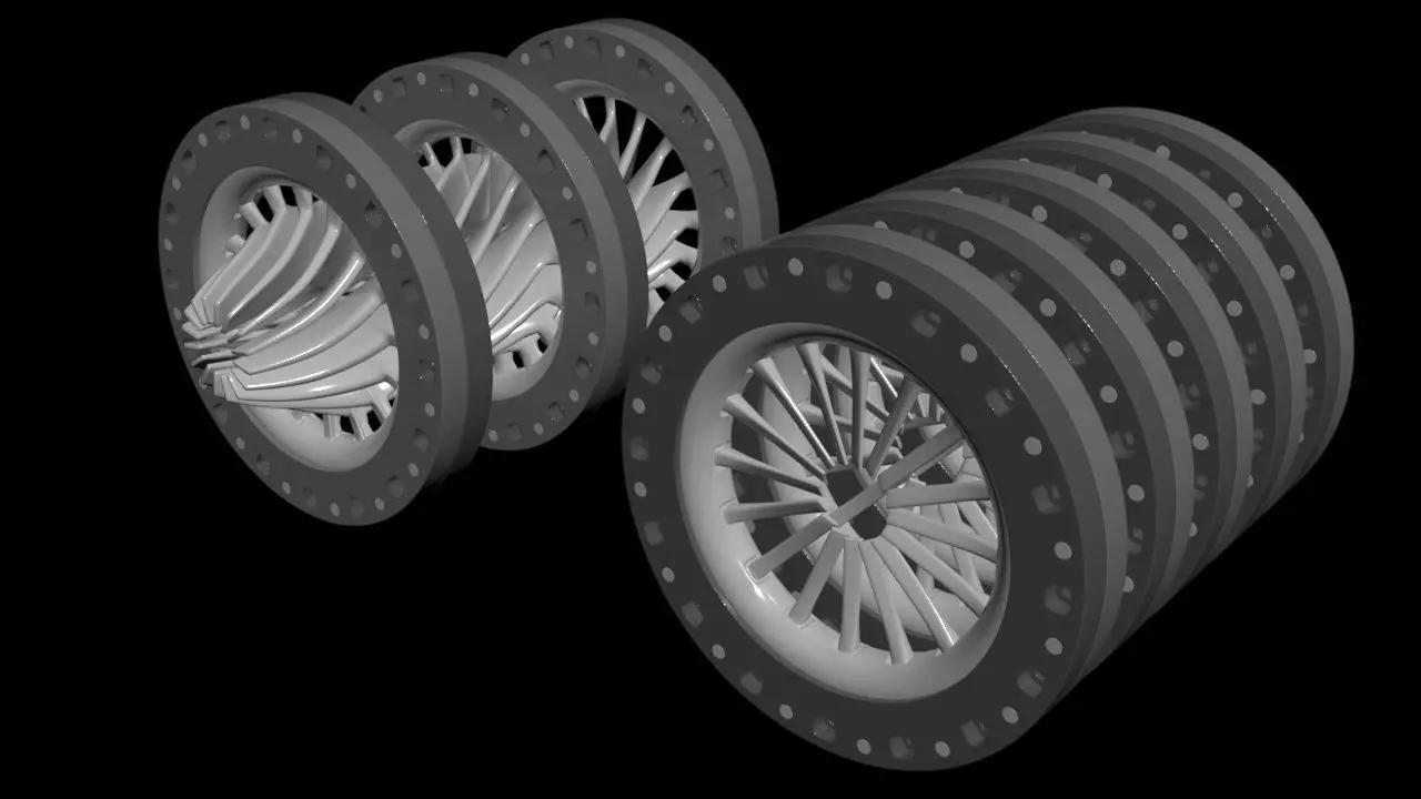 Triple Rim Driven Electric Thrusters - Concept 3D print model_18