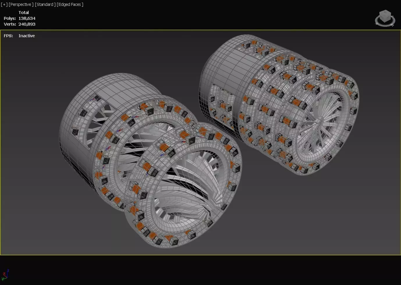 Triple Rim Driven Electric Thrusters - Concept 3D print model_31